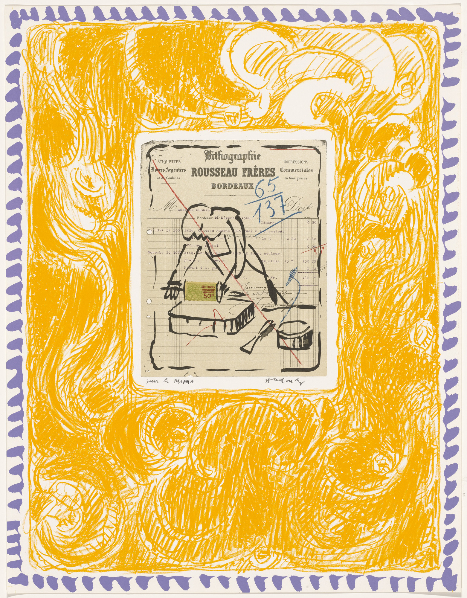 Pierre Alechinsky. Plate I from the portfolio Papiers Traités