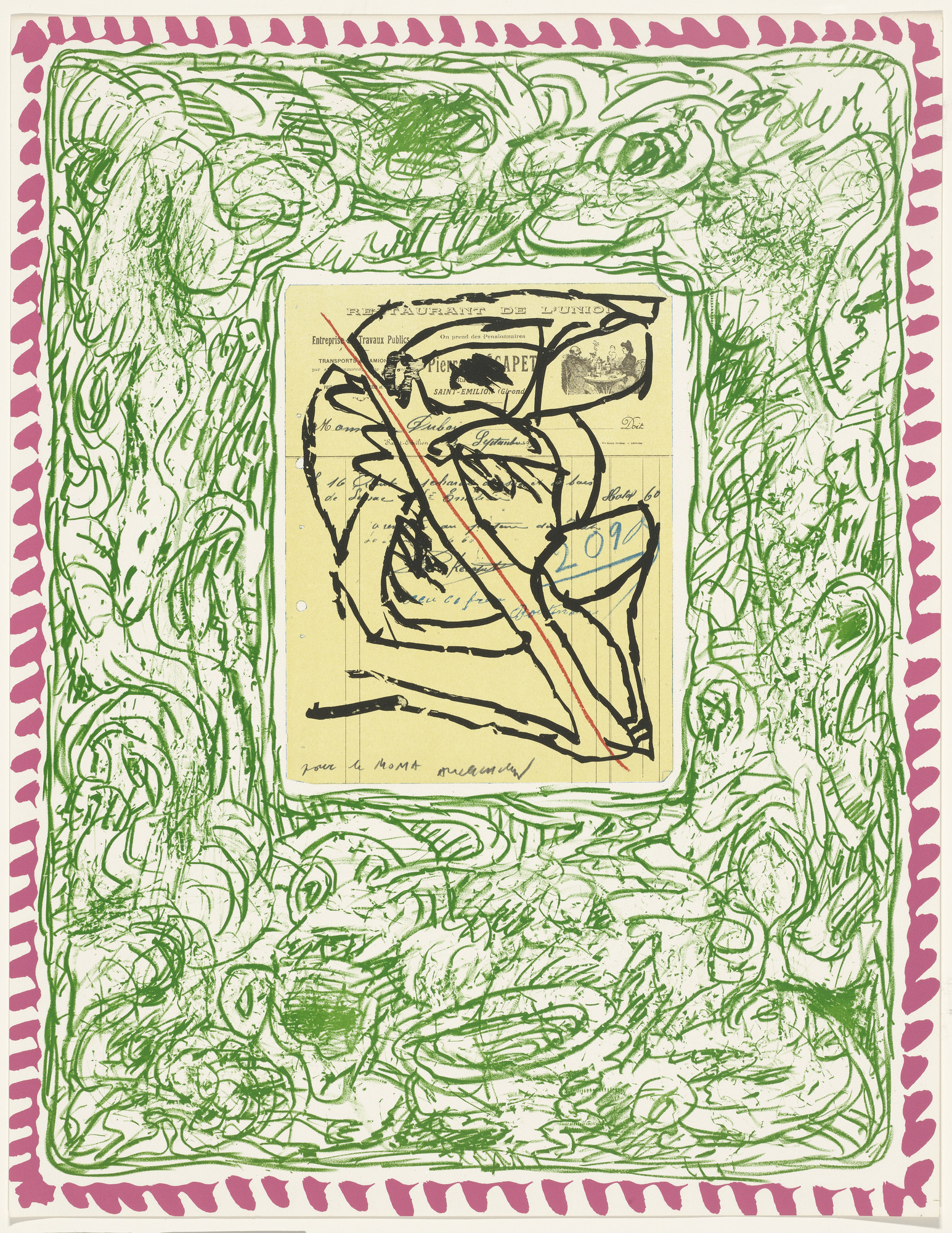 Pierre Alechinsky. Plate II from the portfolio Papiers Traités