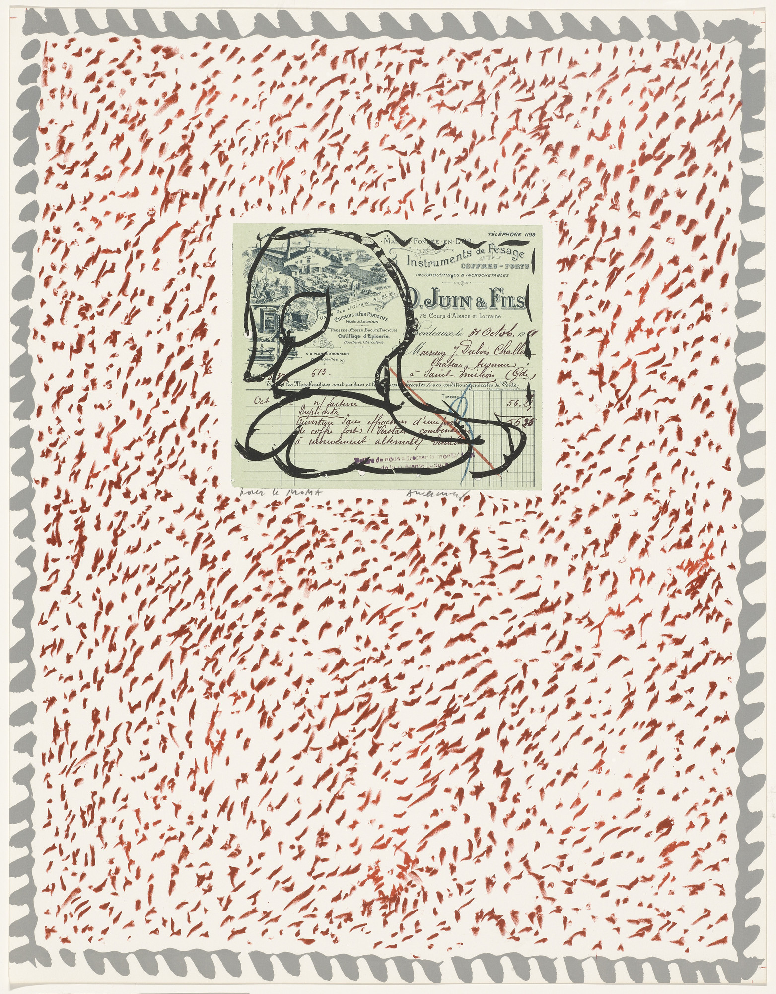Pierre Alechinsky. Plate VI from the portfolio Papiers Traités
