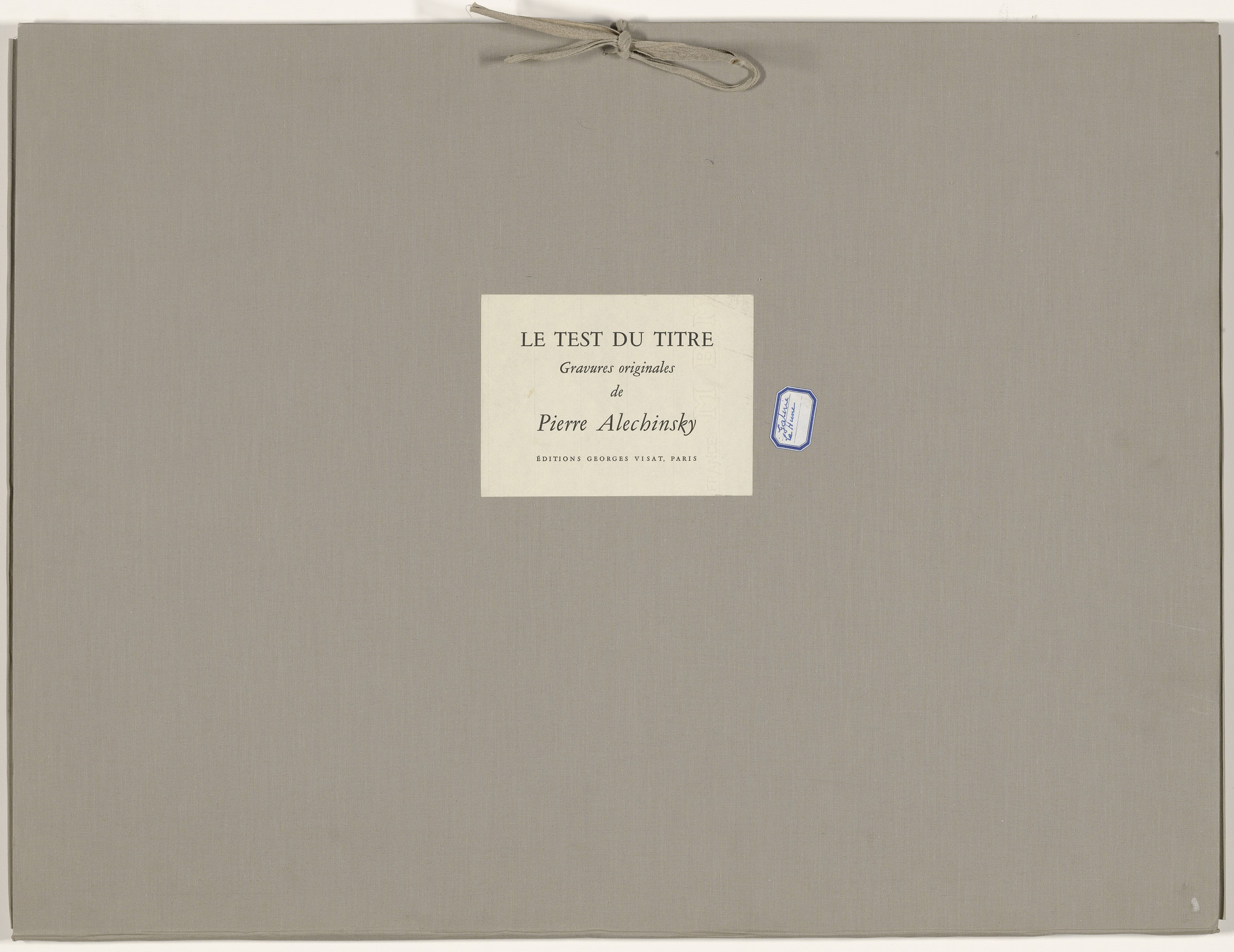 Pierre Alechinsky. The Test of the Title (Le Test du titre)