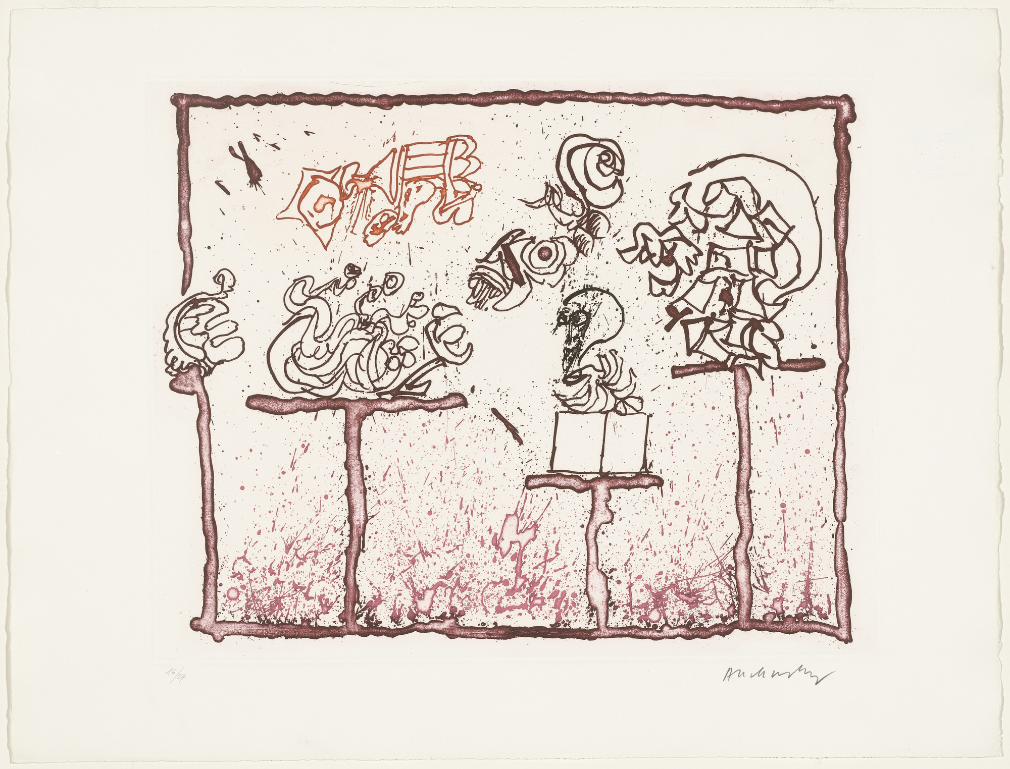 Pierre Alechinsky. Untitled from The Test of the Title (Le Test du titre)