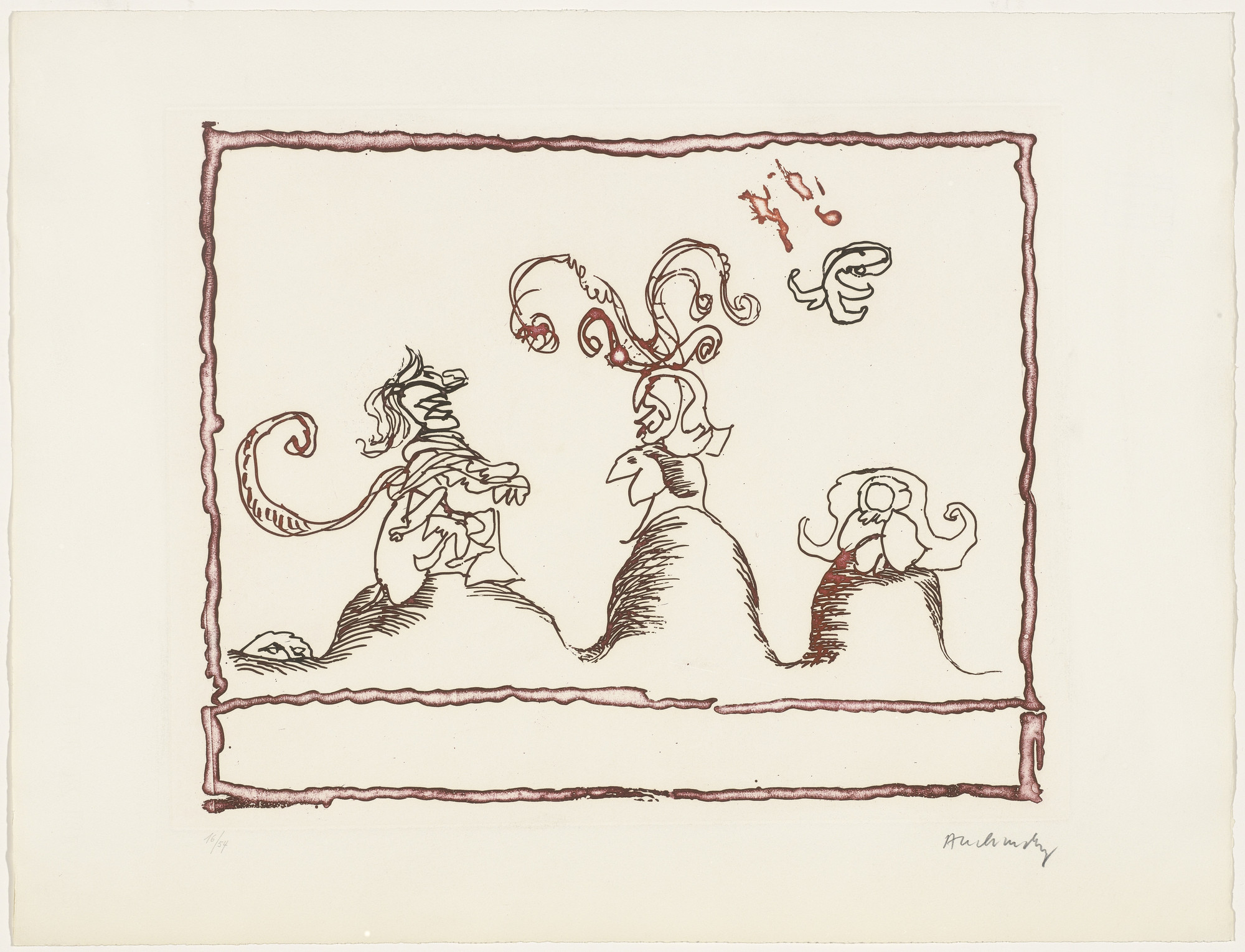 Pierre Alechinsky. Untitled from The Test of the Title (Le Test du titre)