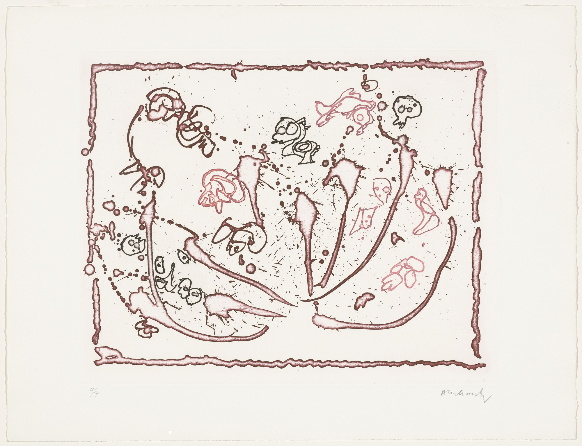 Pierre Alechinsky. Untitled from The Test of the Title (Le Test du titre)