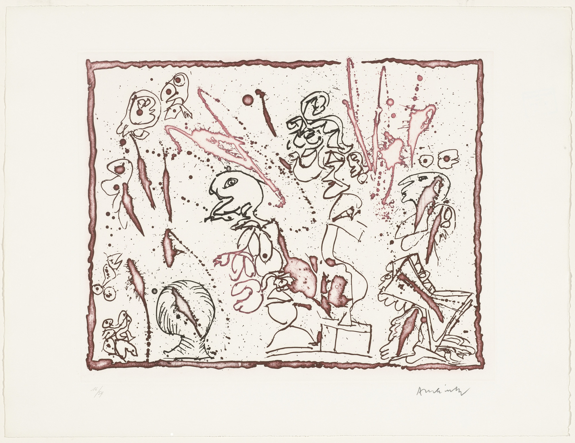 Pierre Alechinsky. Untitled from The Test of the Title (Le Test du titre)