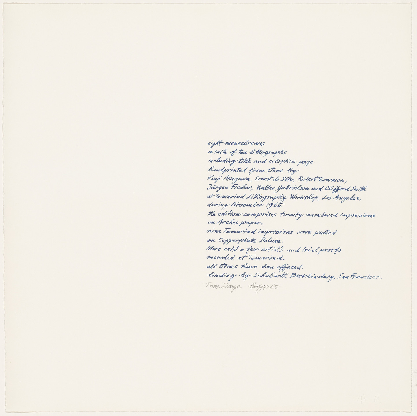 Herbert Bayer. Eight Monochromes. 1965