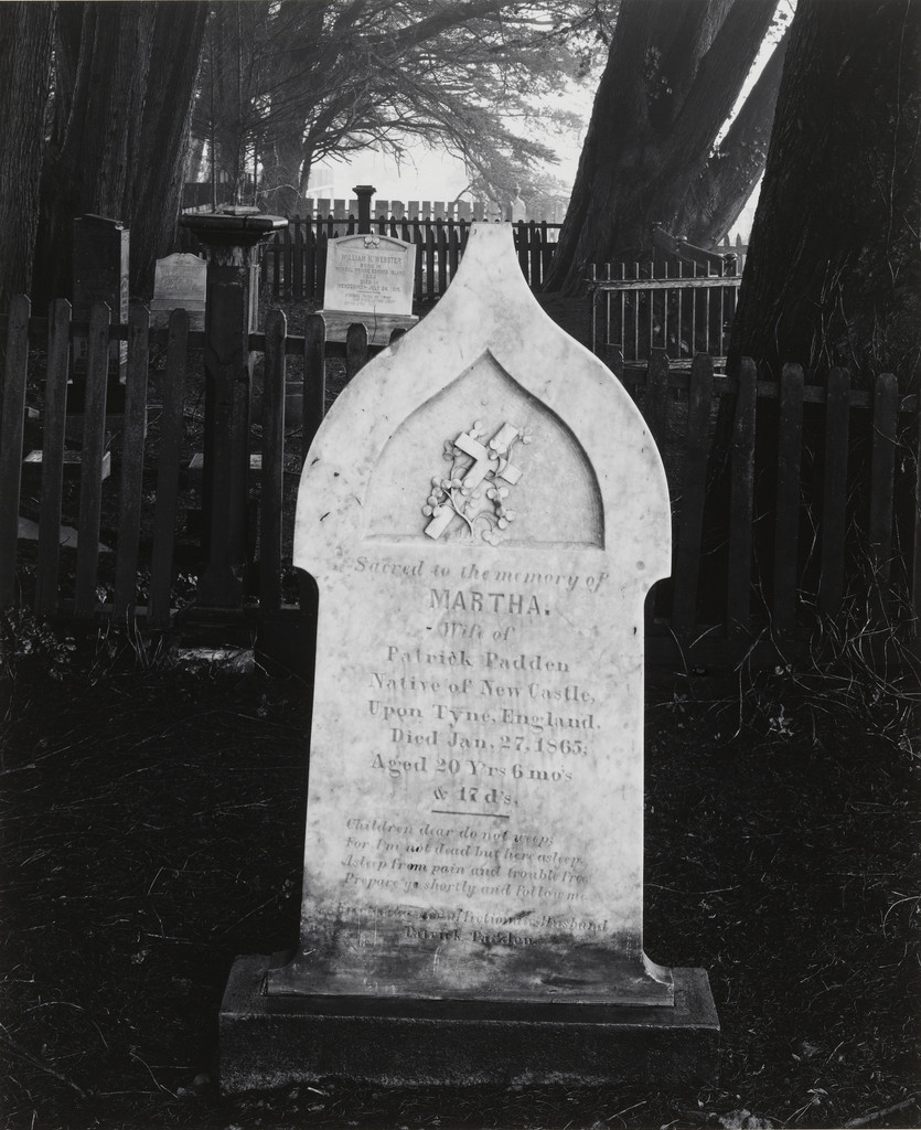 Gravestone, Mendocino, Don Worth, 1957