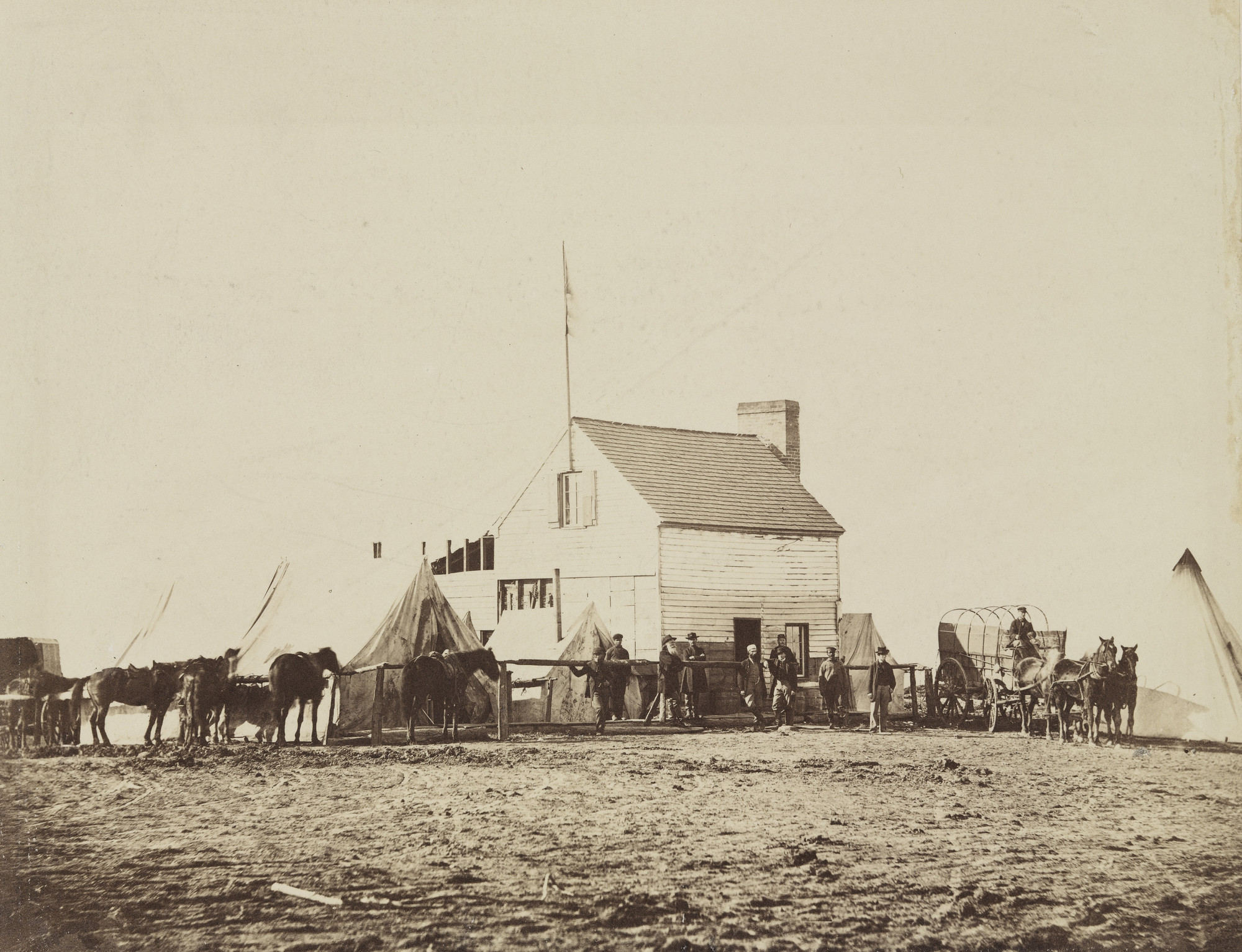 Alexander Gardner. The Shebang, or Quarters of U.S. Sanitary Commission