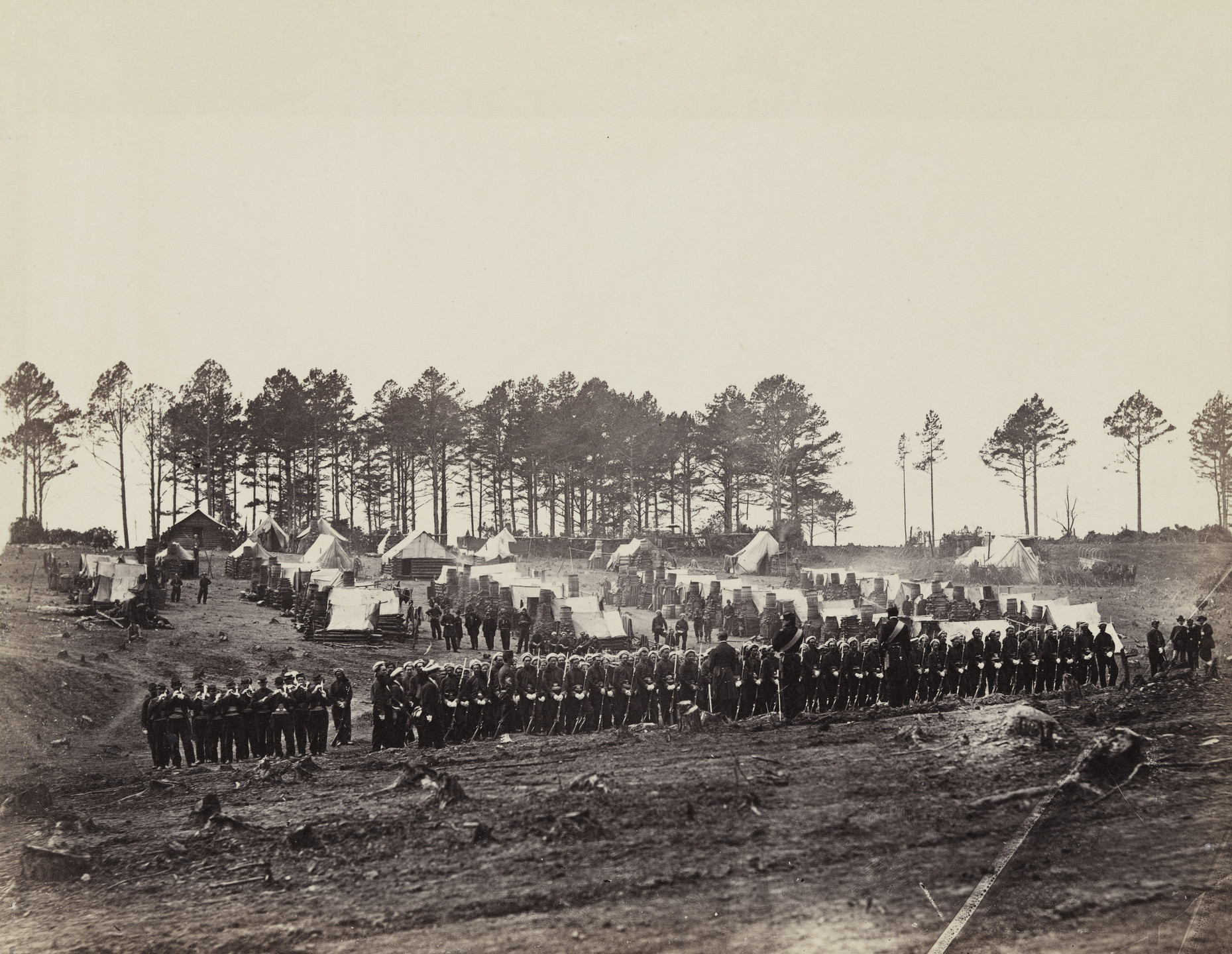 Alexander Gardner, Timothy O&#39;Sullivan. Guard Mount, Head-Quarters Army of the Potomac. February, 1864