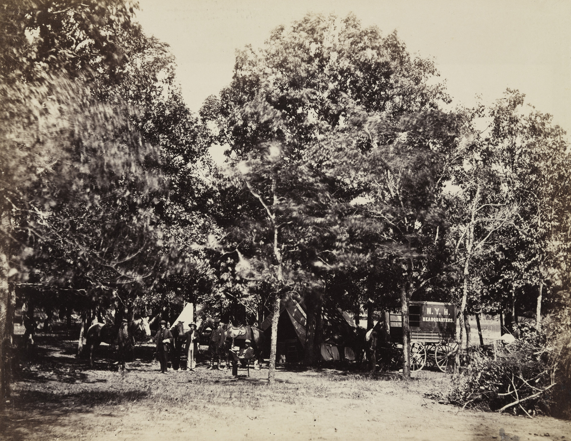 Alexander Gardner, Timothy O&#39;Sullivan. Head-Quarters New York Herald, Army of the Potomac (Bealton). September, 1863