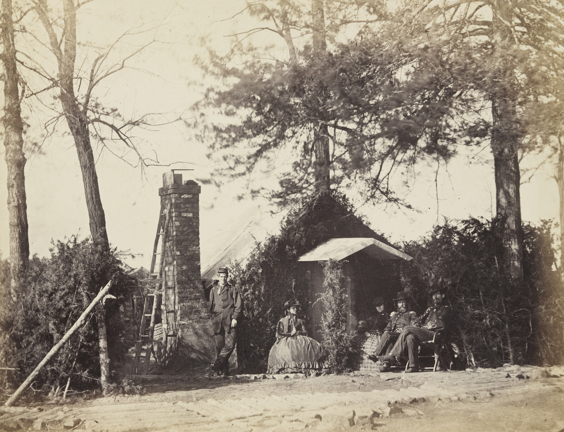 Alexander Gardner, Timothy O&#39;Sullivan. Camp Architecture, Brandy Station, Virginia. January, 1864