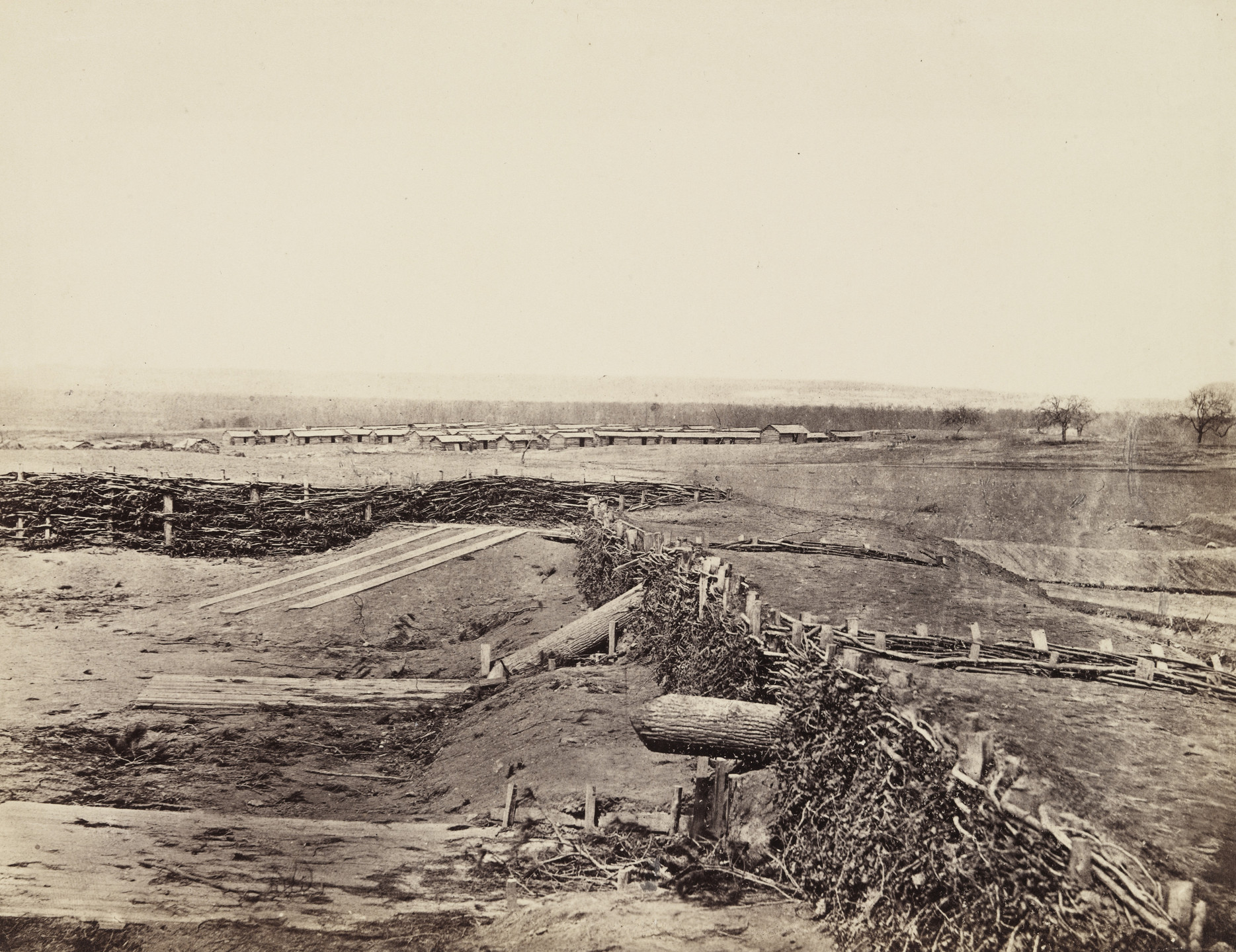 Alexander Gardner, George N. Barnard, James F. Gibson. Quaker Guns, Centreville, Virginia.. March 1862
