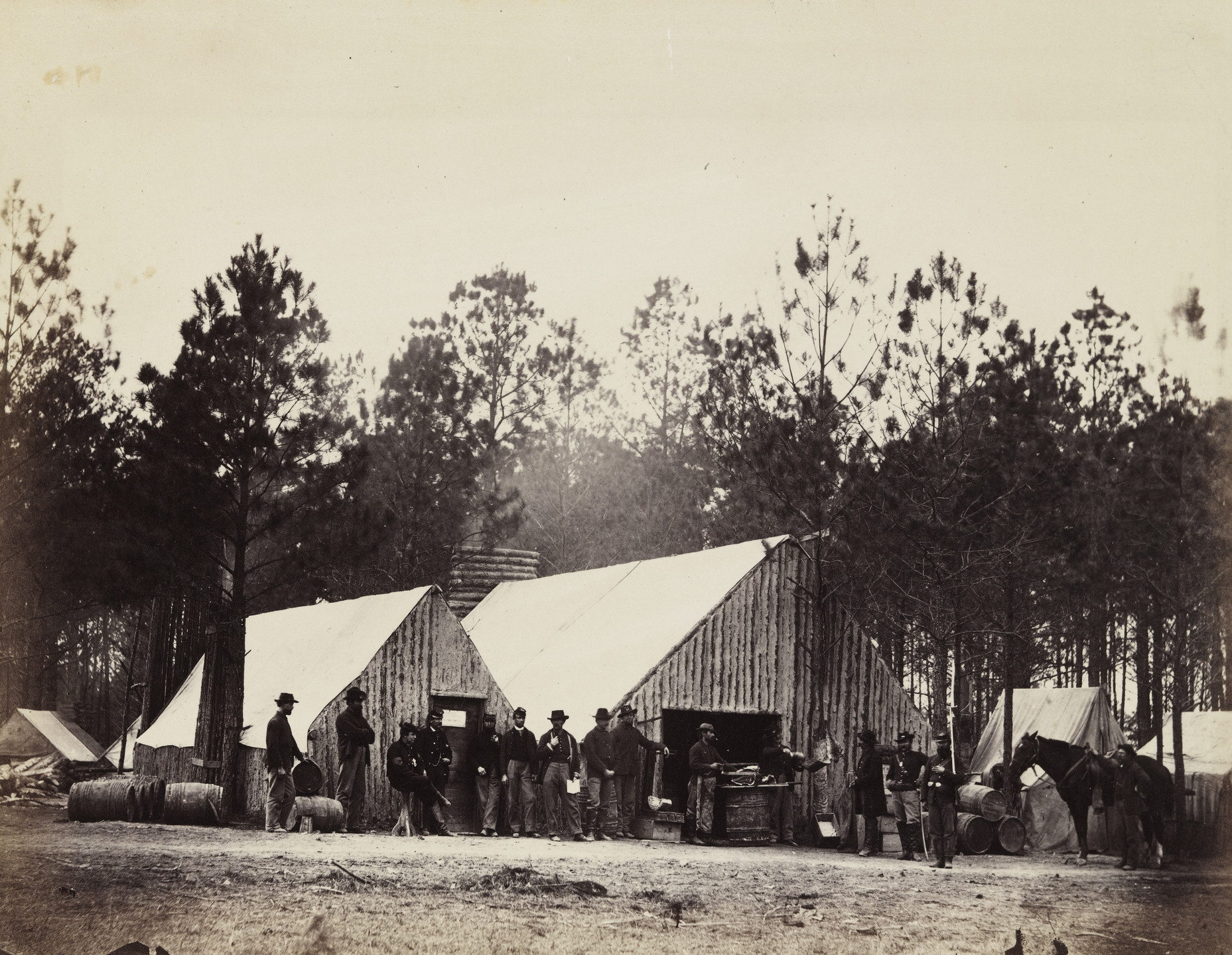 Alexander Gardner, Timothy O&#39;Sullivan. Commissary Department, Head-Quarters Army of the Potomac. February, 1864