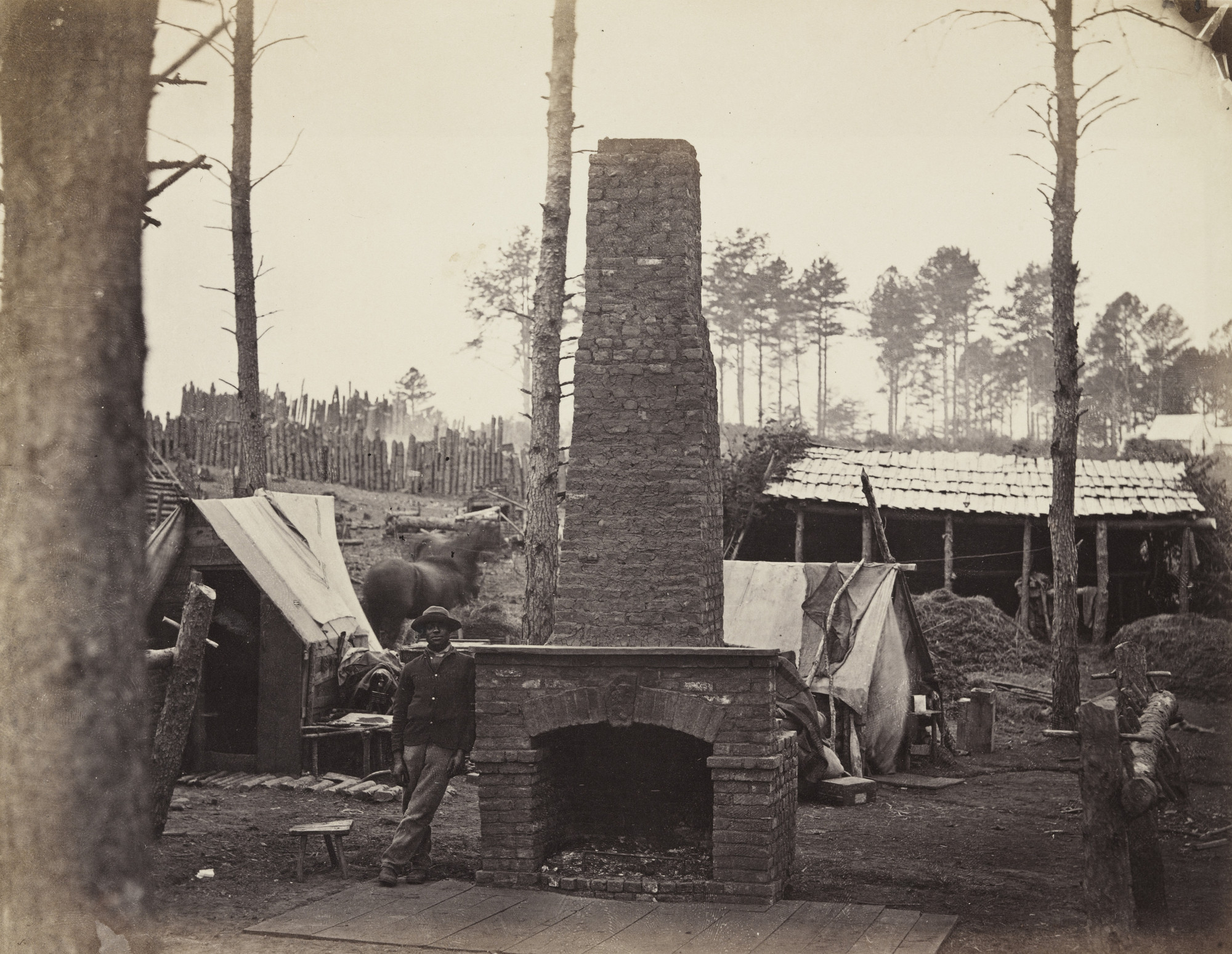 Alexander Gardner. Breaking Camp, Brandy Station, Virginia