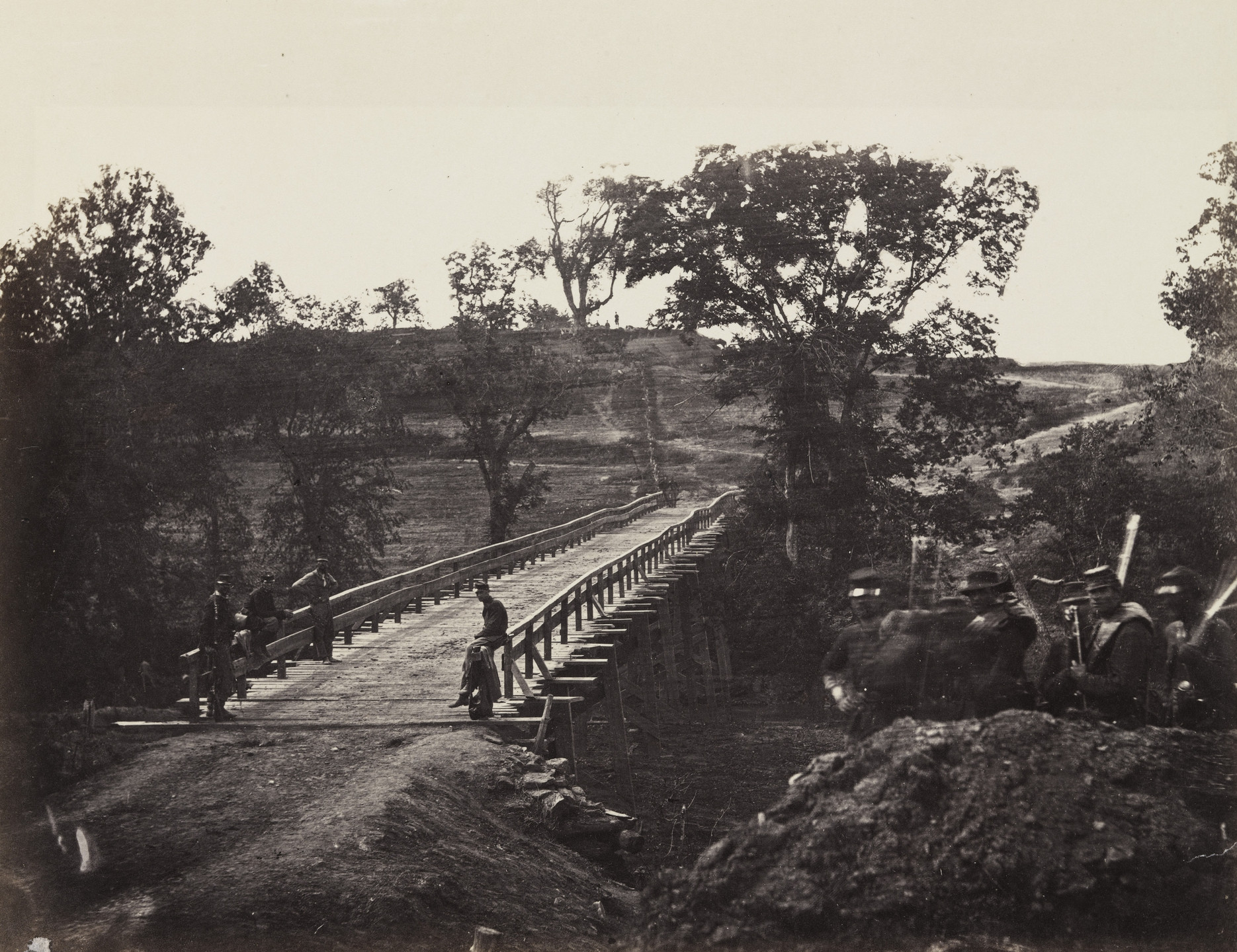 Alexander Gardner, Timothy O&#39;Sullivan. Chesterfield Bridge, North Anna, Virginia. May, 1864
