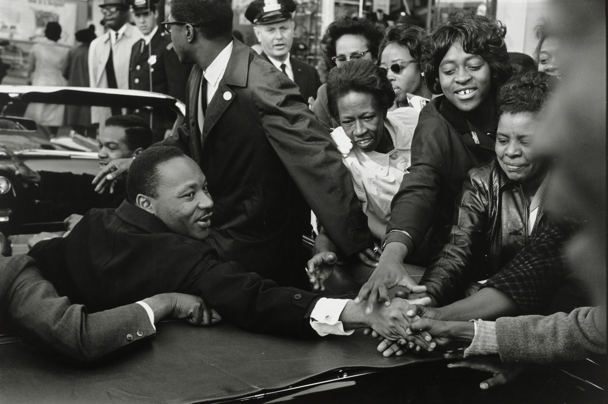 Leonard Freed. Dr. Martin Luther King Jr., after nomination for Nobel Peace Prize, Baltimore, Maryland. October 31, 1964