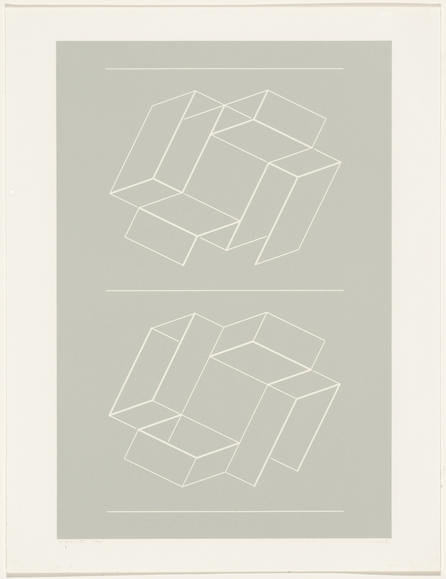 Josef Albers. WEG II from White Embossings on Gray (WEG)