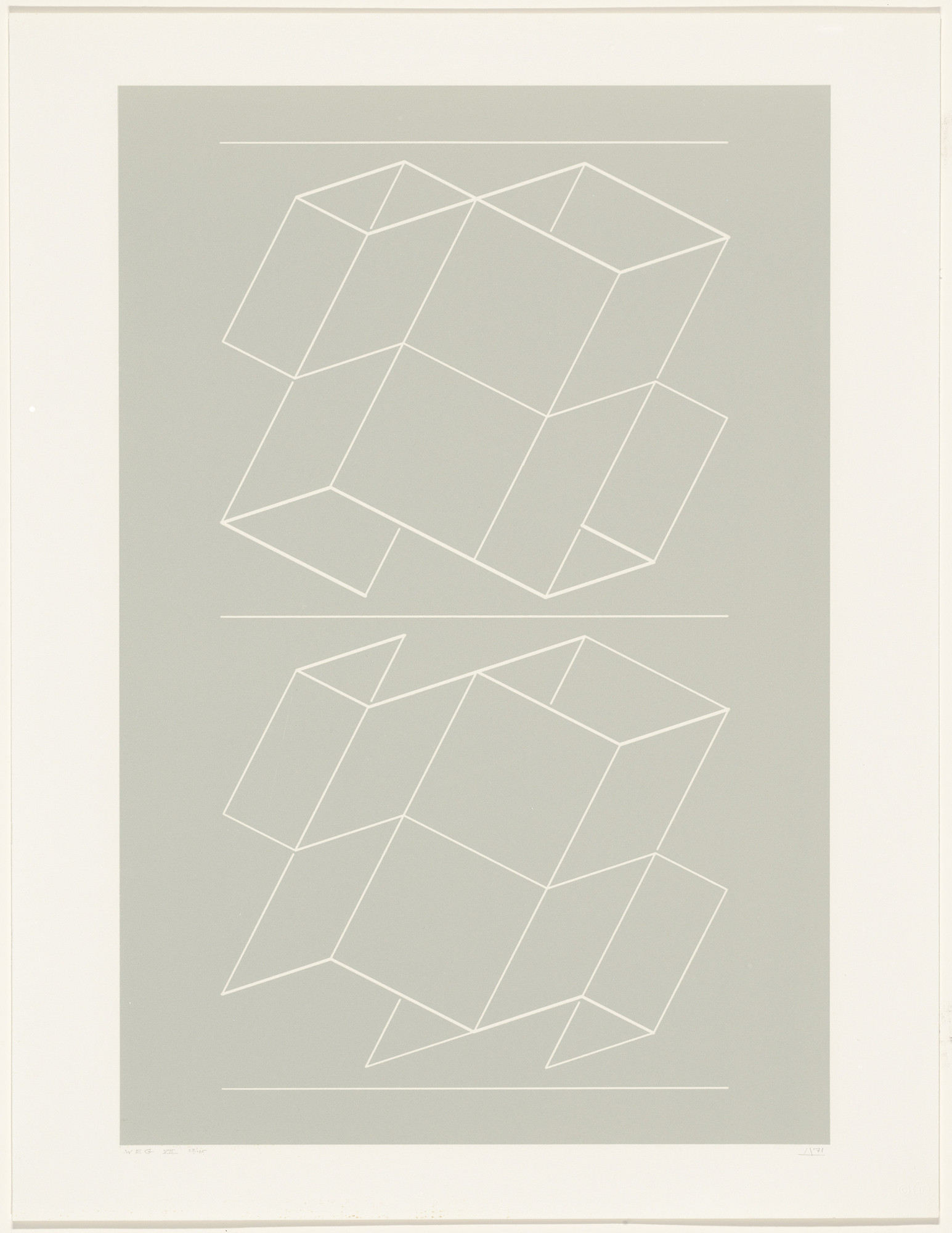 Josef Albers. WEG VII from White Embossings on Gray (WEG)