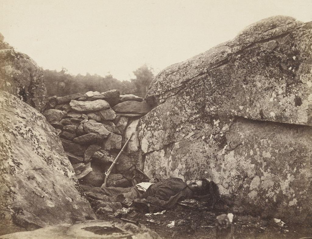 Home of a Rebel Sharpshooter, Gettysburg from Gardner's Photographic Sketchbook of the War, (1865)