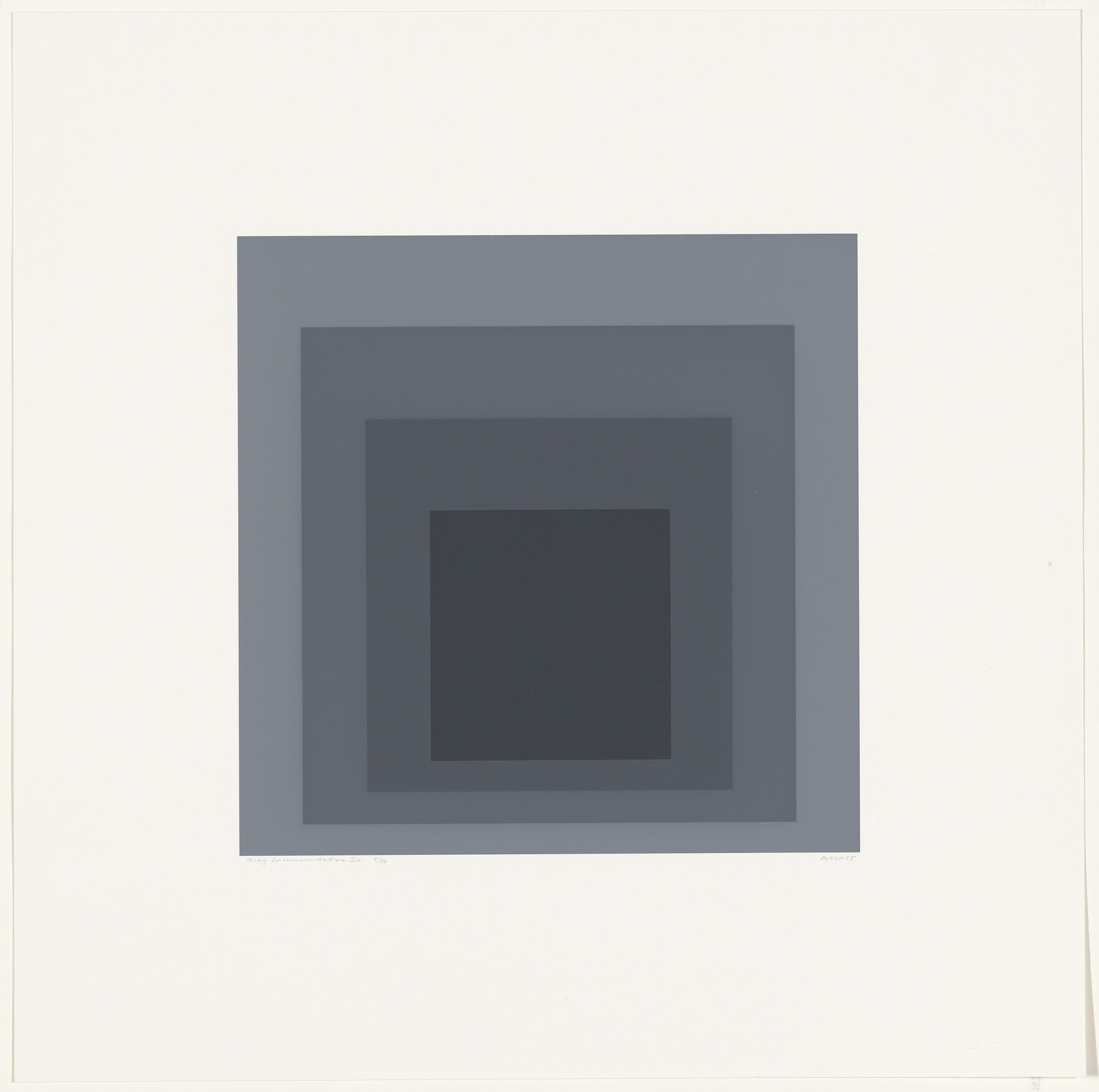Josef Albers. Gray Instrumentation Ia from Gray Instrumentation I