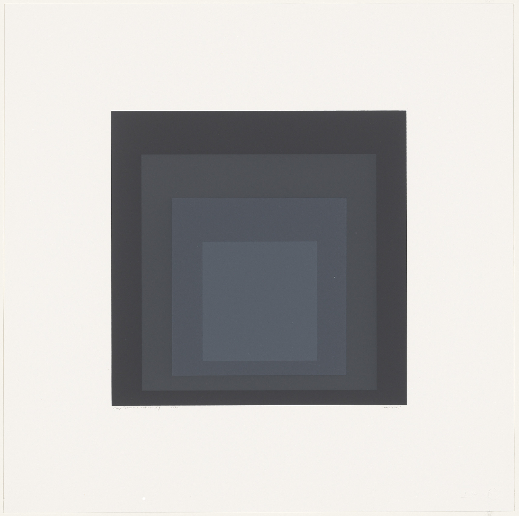 Josef Albers. Gray Instrumentation Ij from Gray Instrumentation I