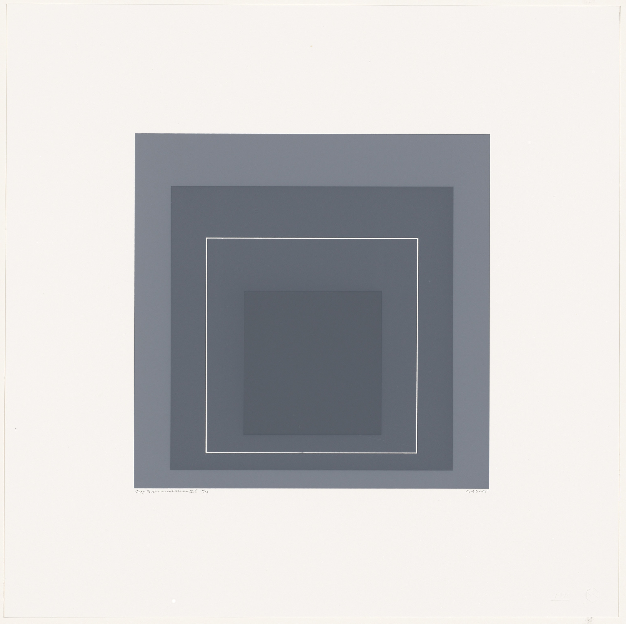 Josef Albers. Gray Instrumentation Il from Gray Instrumentation I