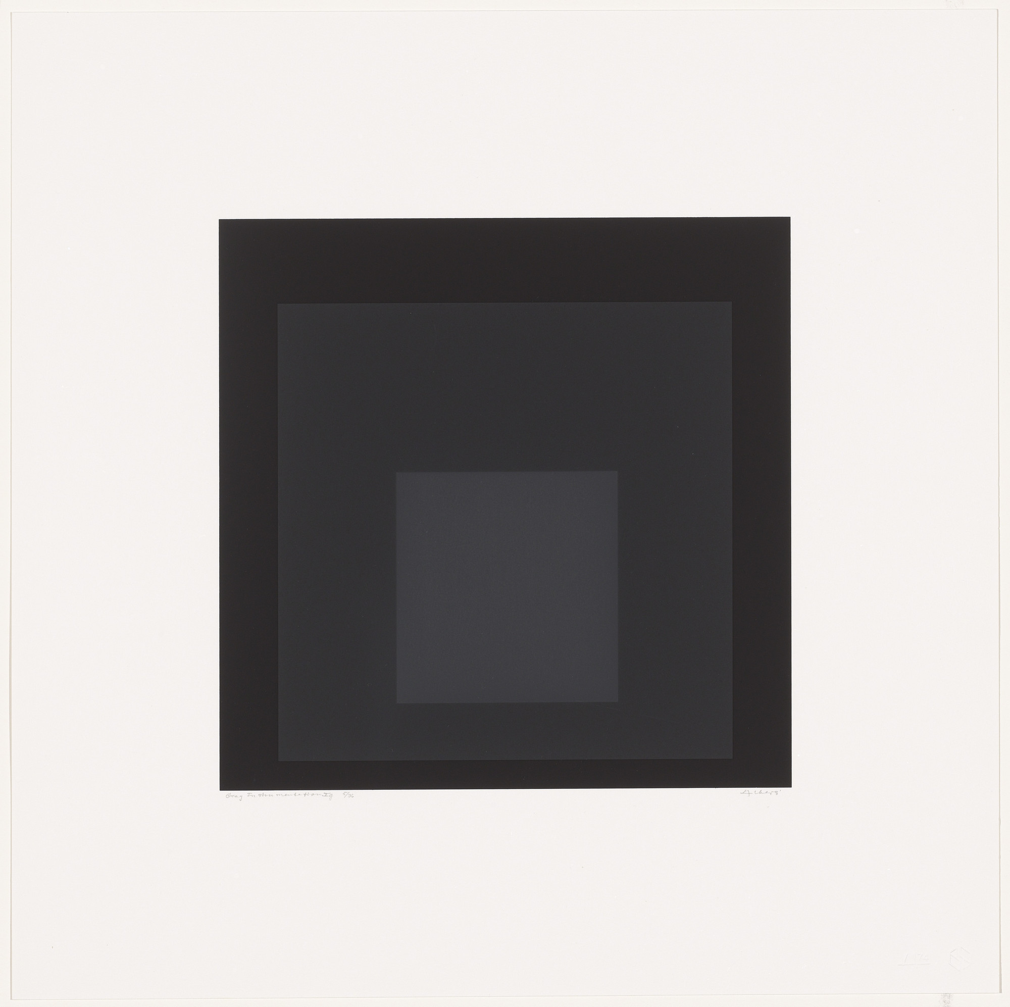 Josef Albers. Gray Instrumentation Ig from Gray Instrumentation I