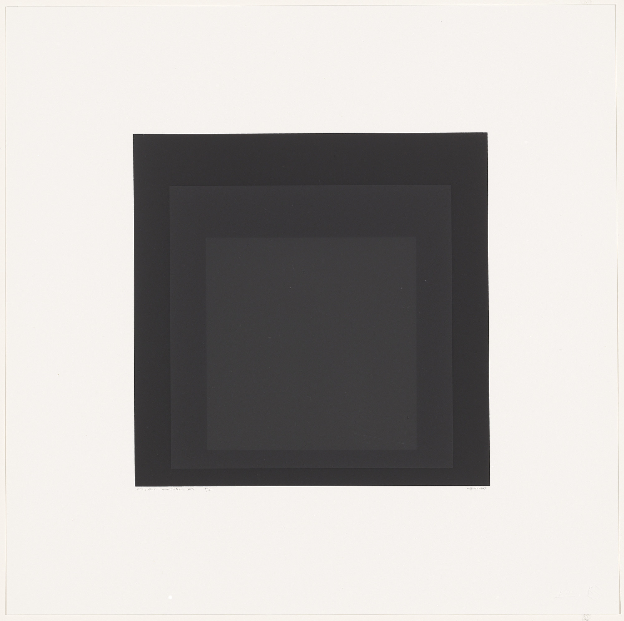 Josef Albers. Gray Instrumentation Ih from Gray Instrumentation I