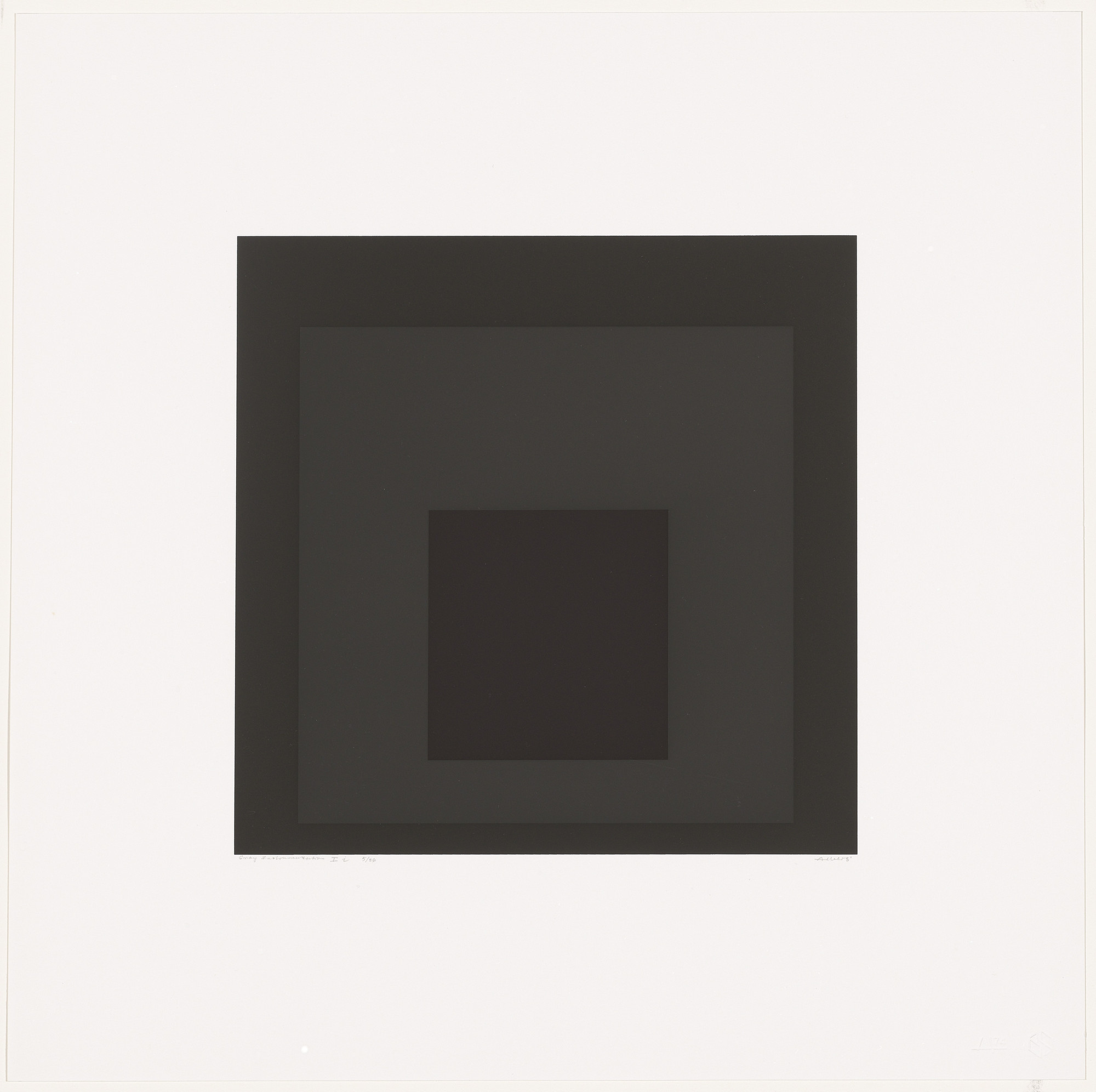 Josef Albers. Gray Instrumentation Ii from Gray Instrumentation I