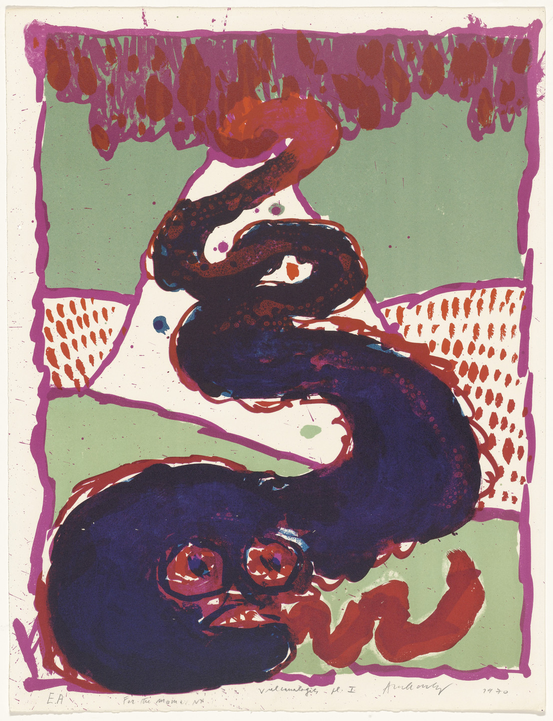 Pierre Alechinsky. Plate I from the portfolio Vulcanalogies. 1970