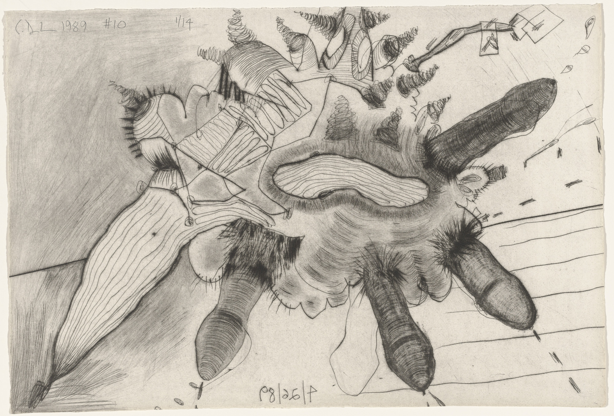 Carroll Dunham. Untitled from Shadows. 1989