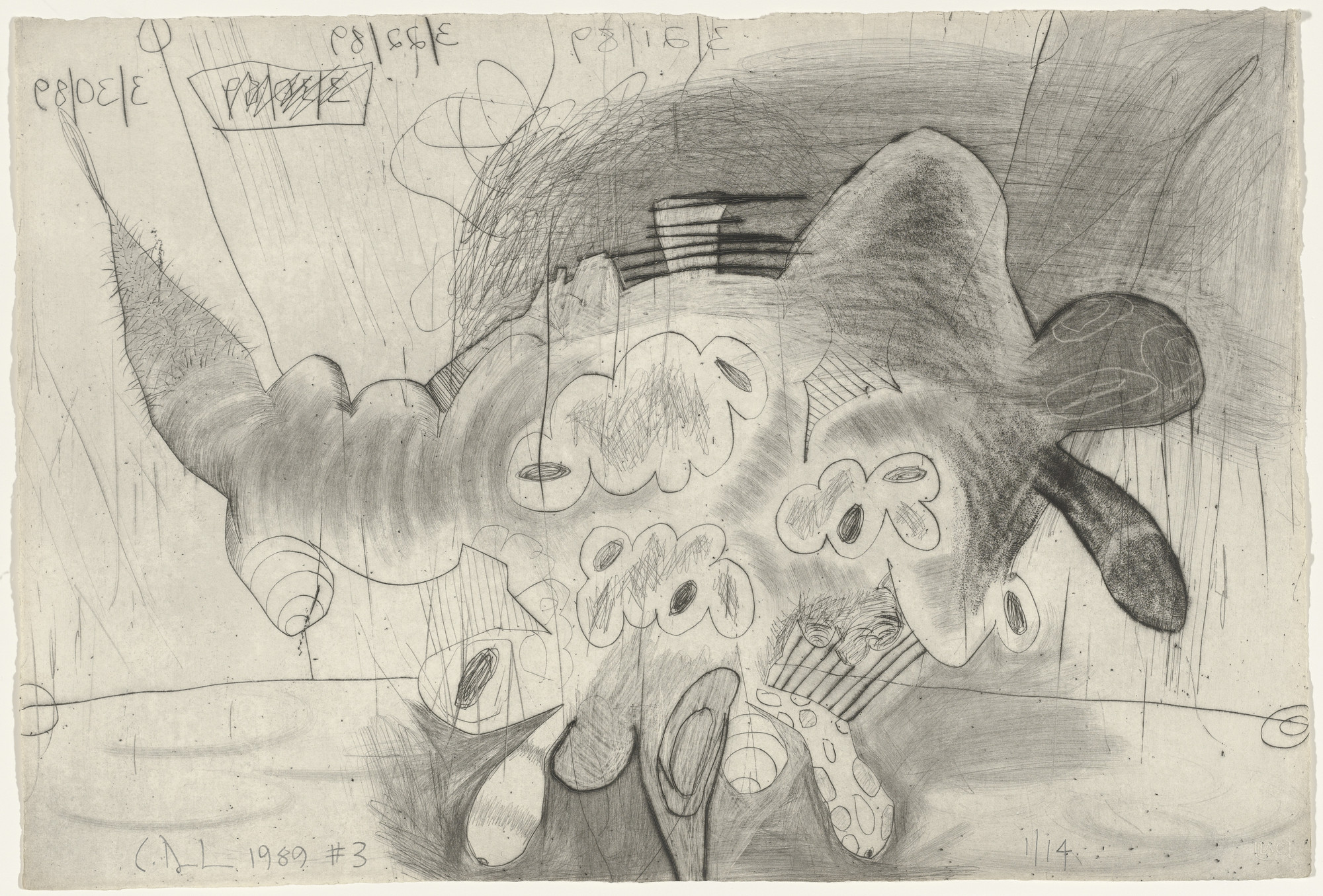 Carroll Dunham. Untitled from Shadows. 1989