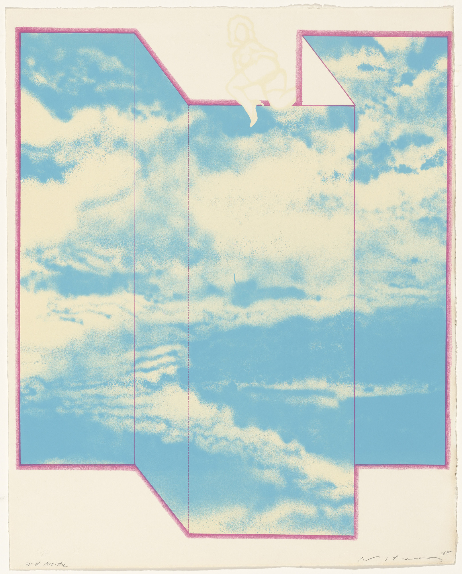 Ikeda Masuo (池田満寿夫). Sky Wall from Maggrite Sky and Other Skies
