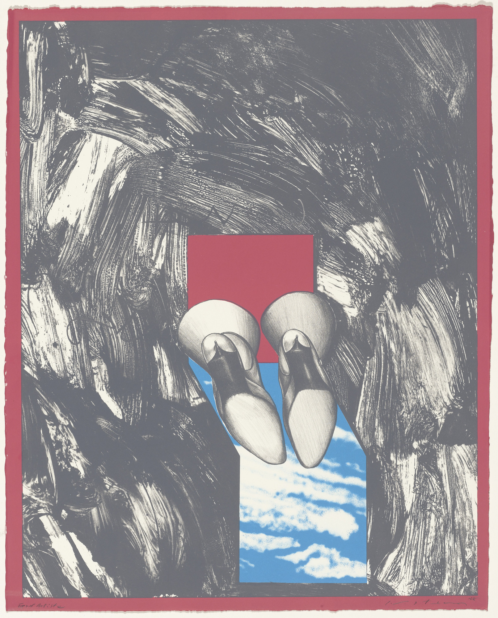 Ikeda Masuo (池田満寿夫). Self Portrait from Budapest from Maggrite Sky and Other Skies