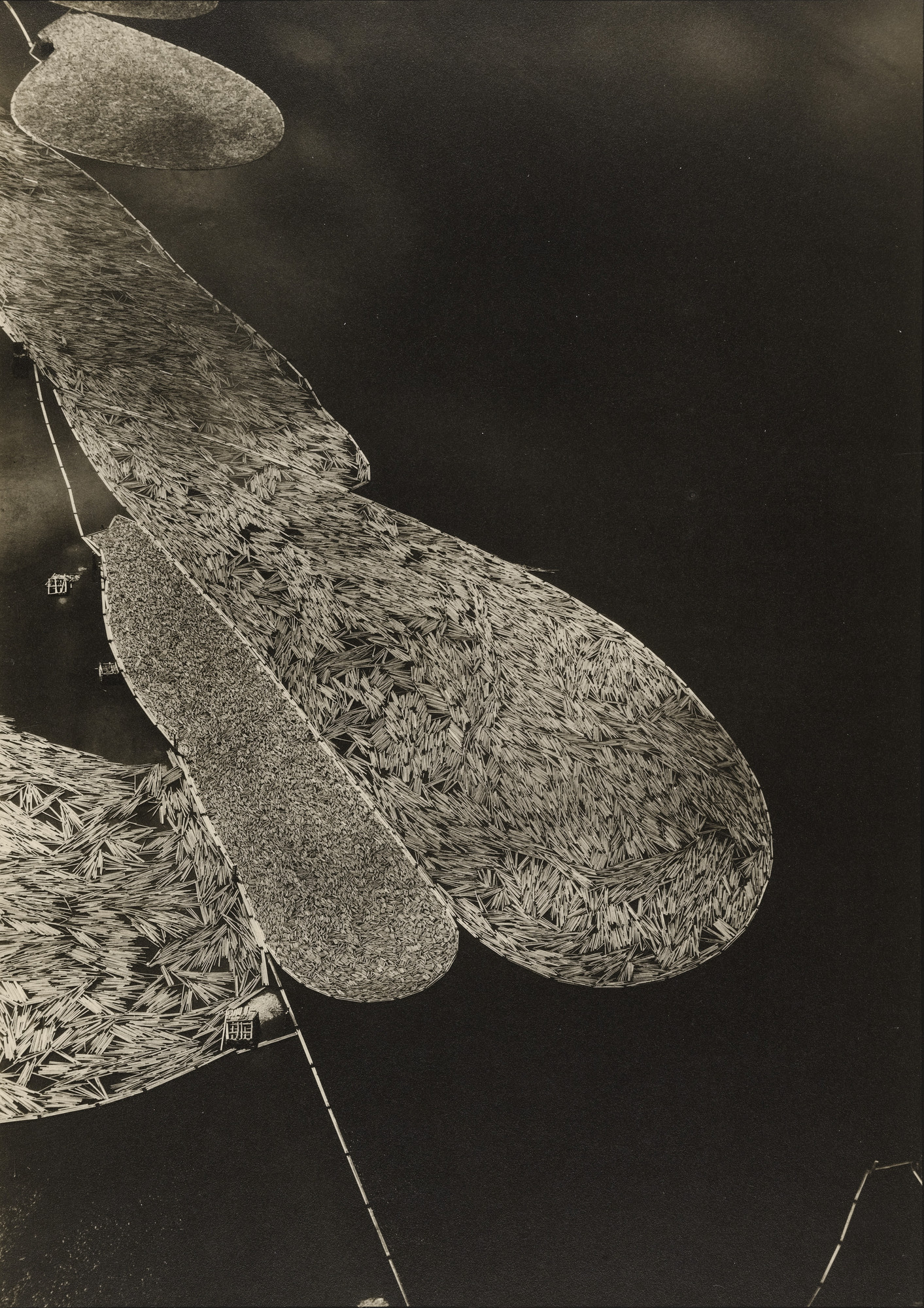 Margaret Bourke-White. Log Rafts, Canadian International Paper Company