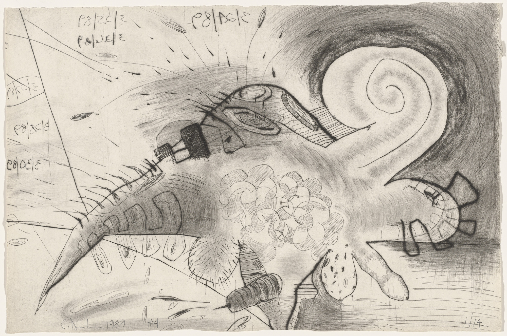Carroll Dunham. Untitled from Shadows. 1989