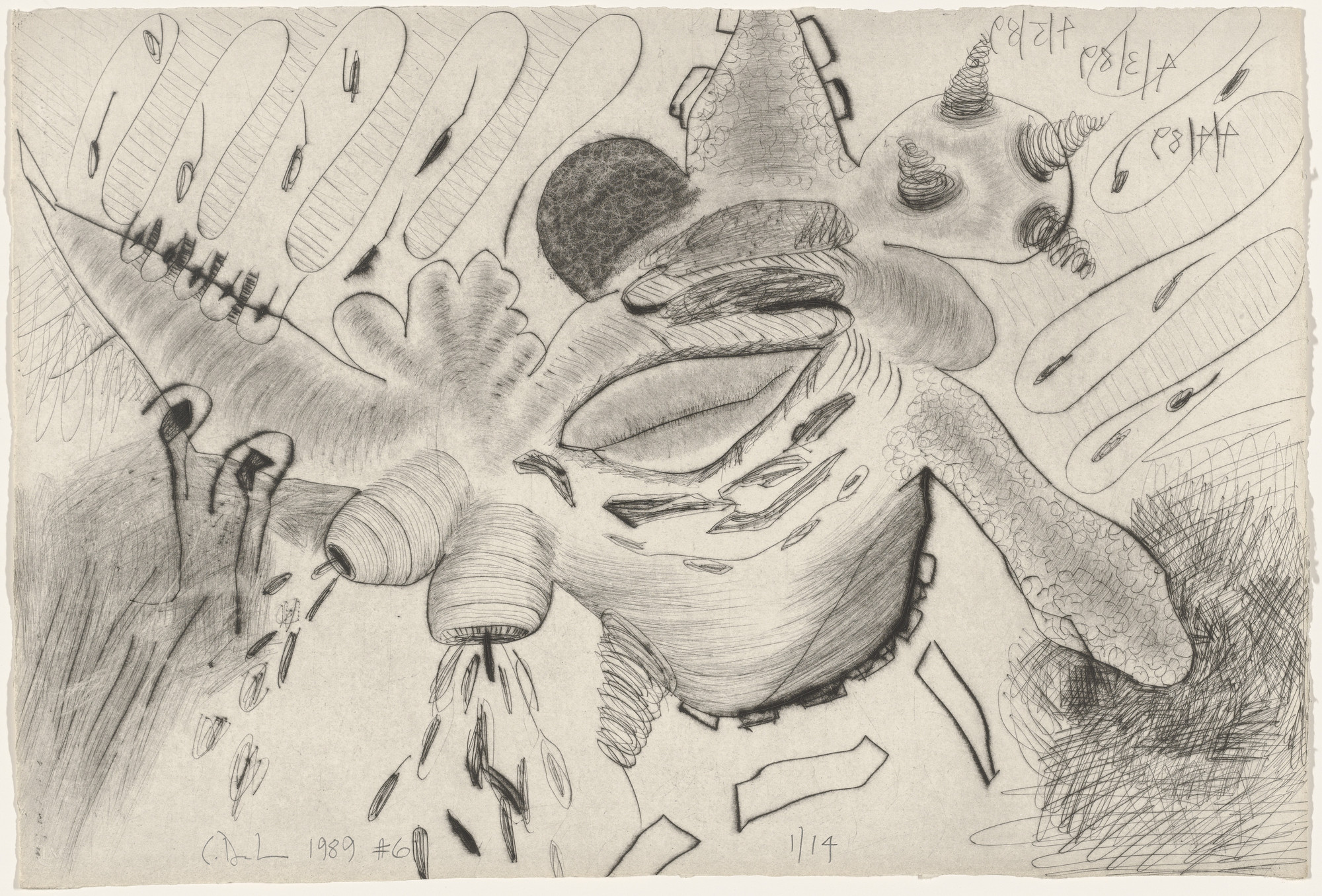 Carroll Dunham. Untitled from Shadows. 1989
