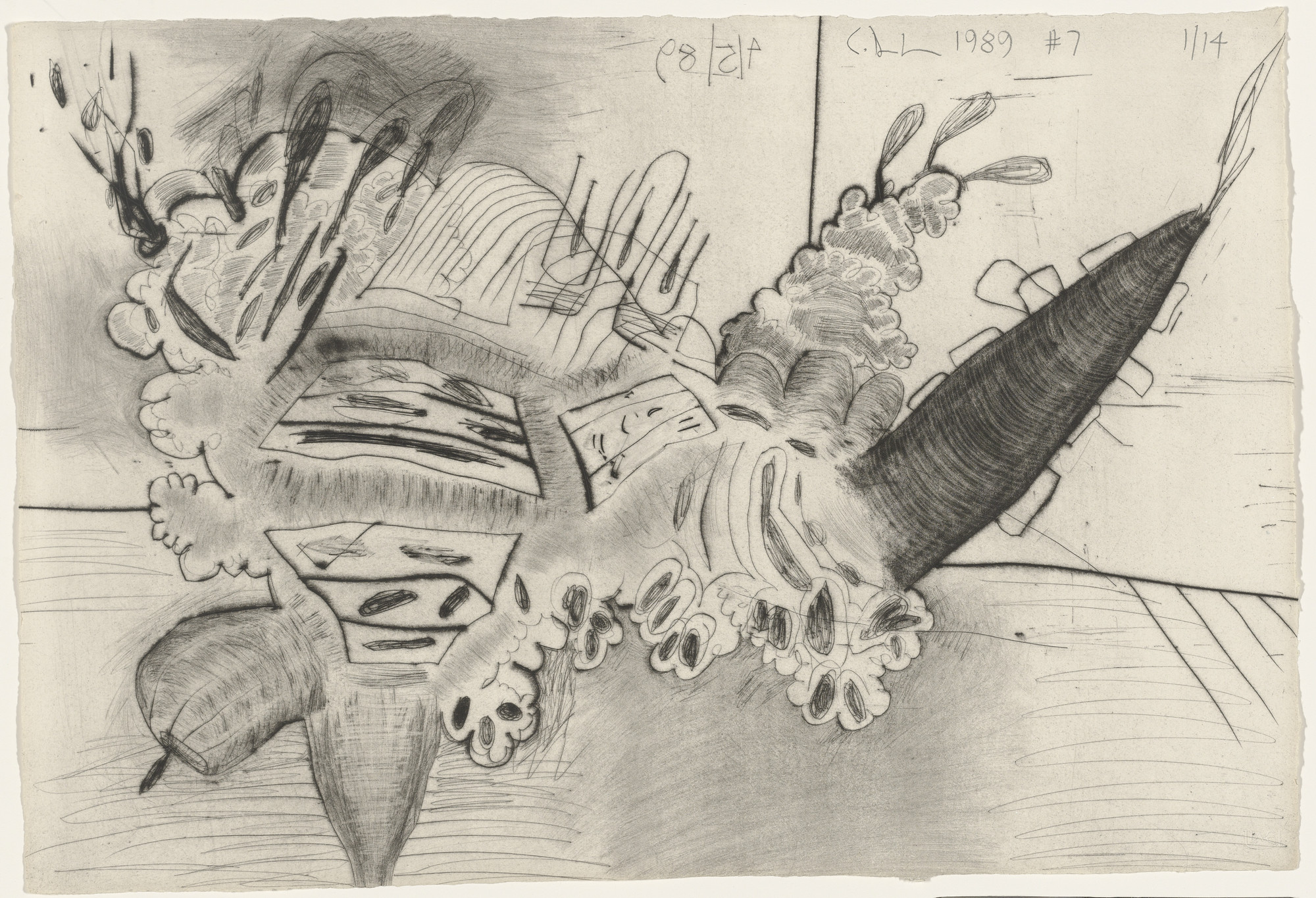Carroll Dunham. Untitled from Shadows. 1989