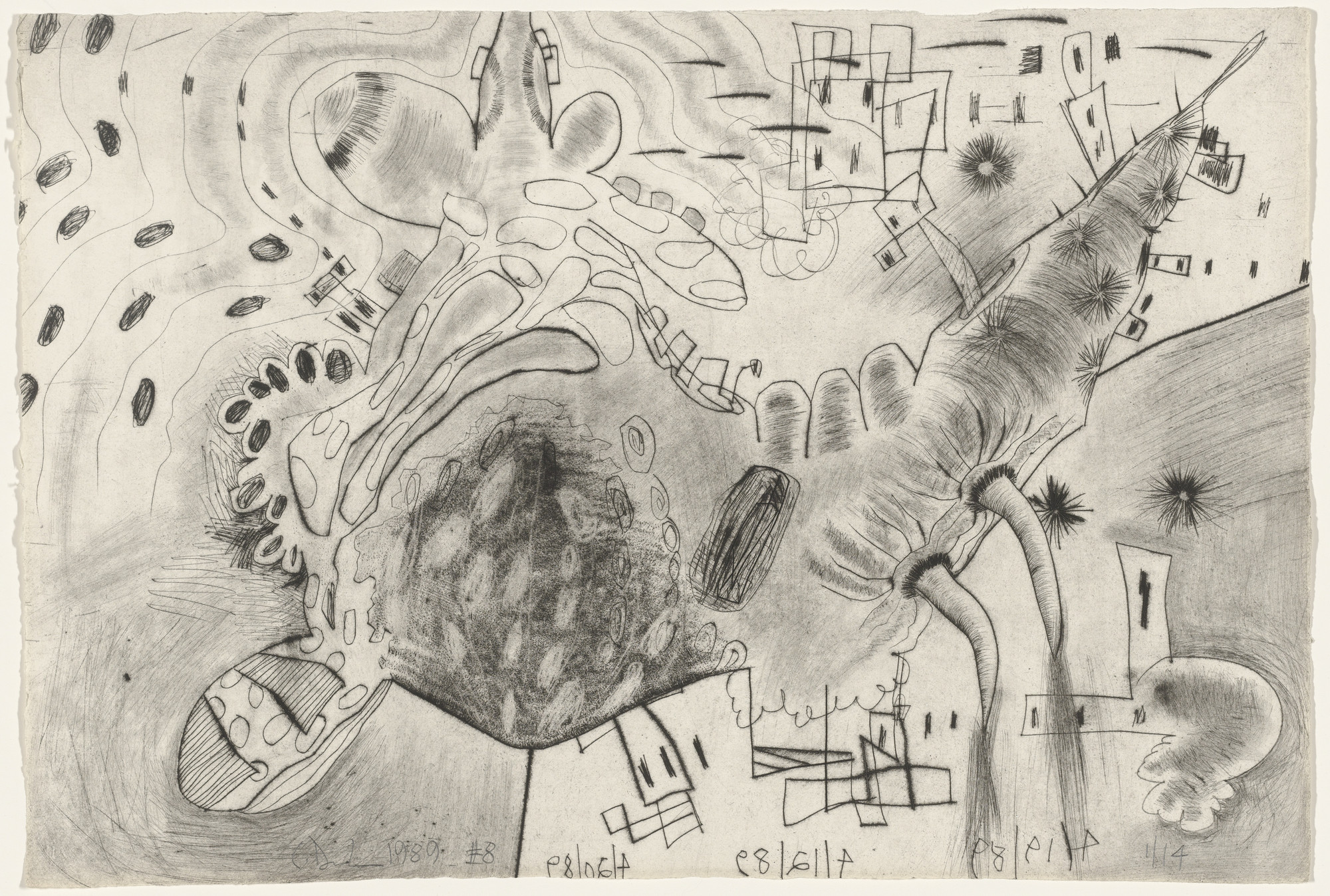Carroll Dunham. Untitled from Shadows. 1989