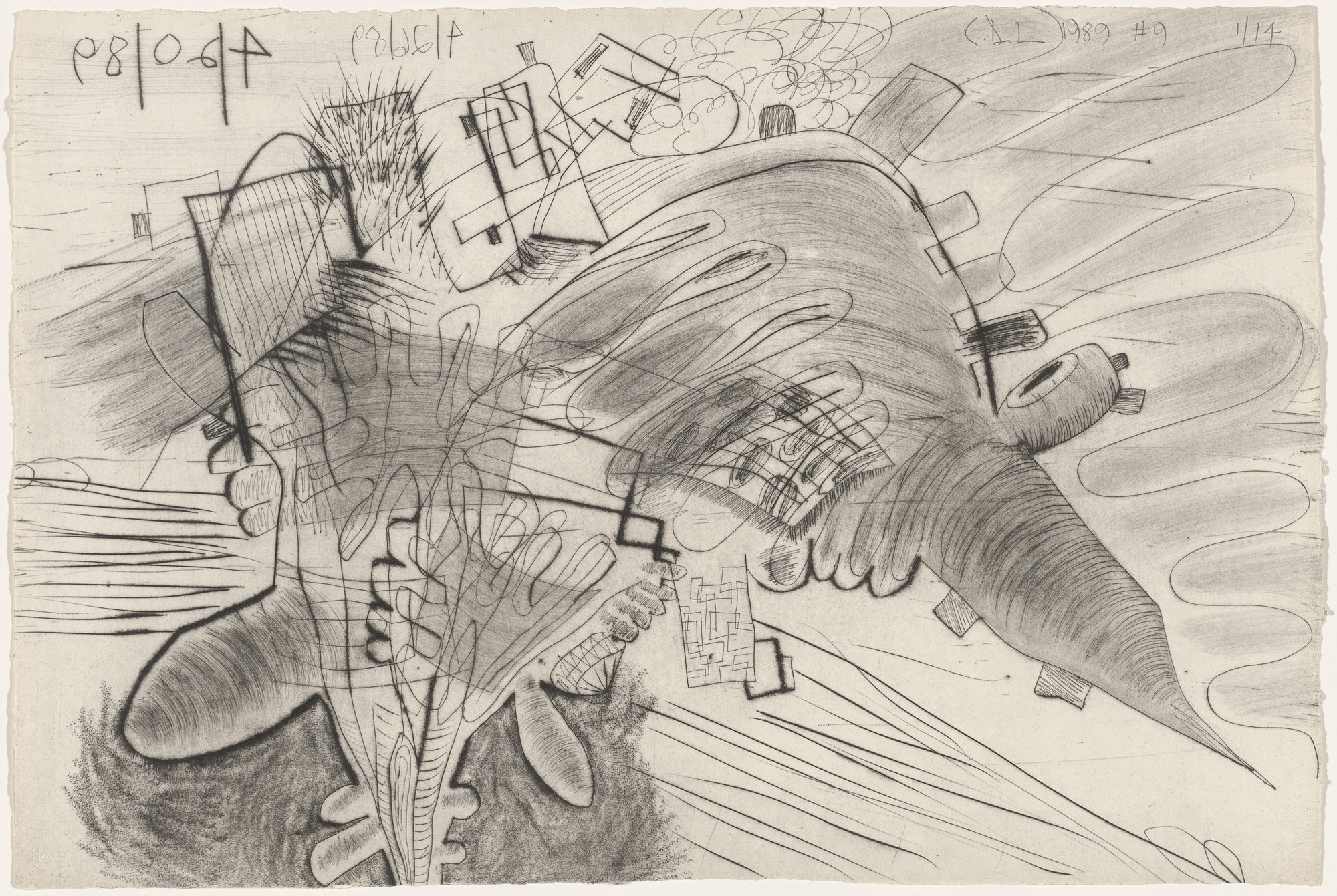Carroll Dunham. Untitled from Shadows. 1989
