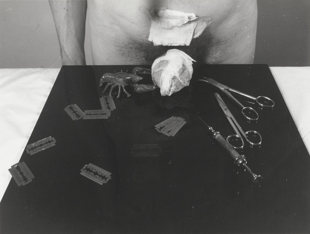 2nd Action, (razors, syringe, scissors)