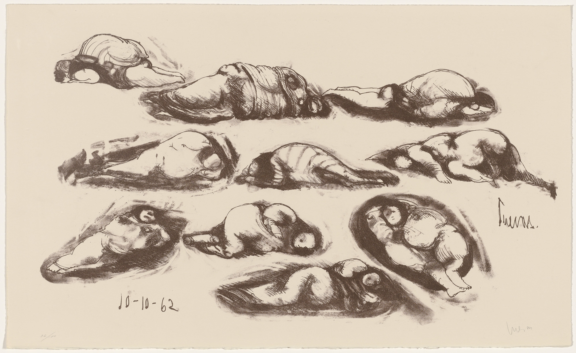 José Luis Cuevas. Plate (folio 8) from Recollections of Childhood. 1962