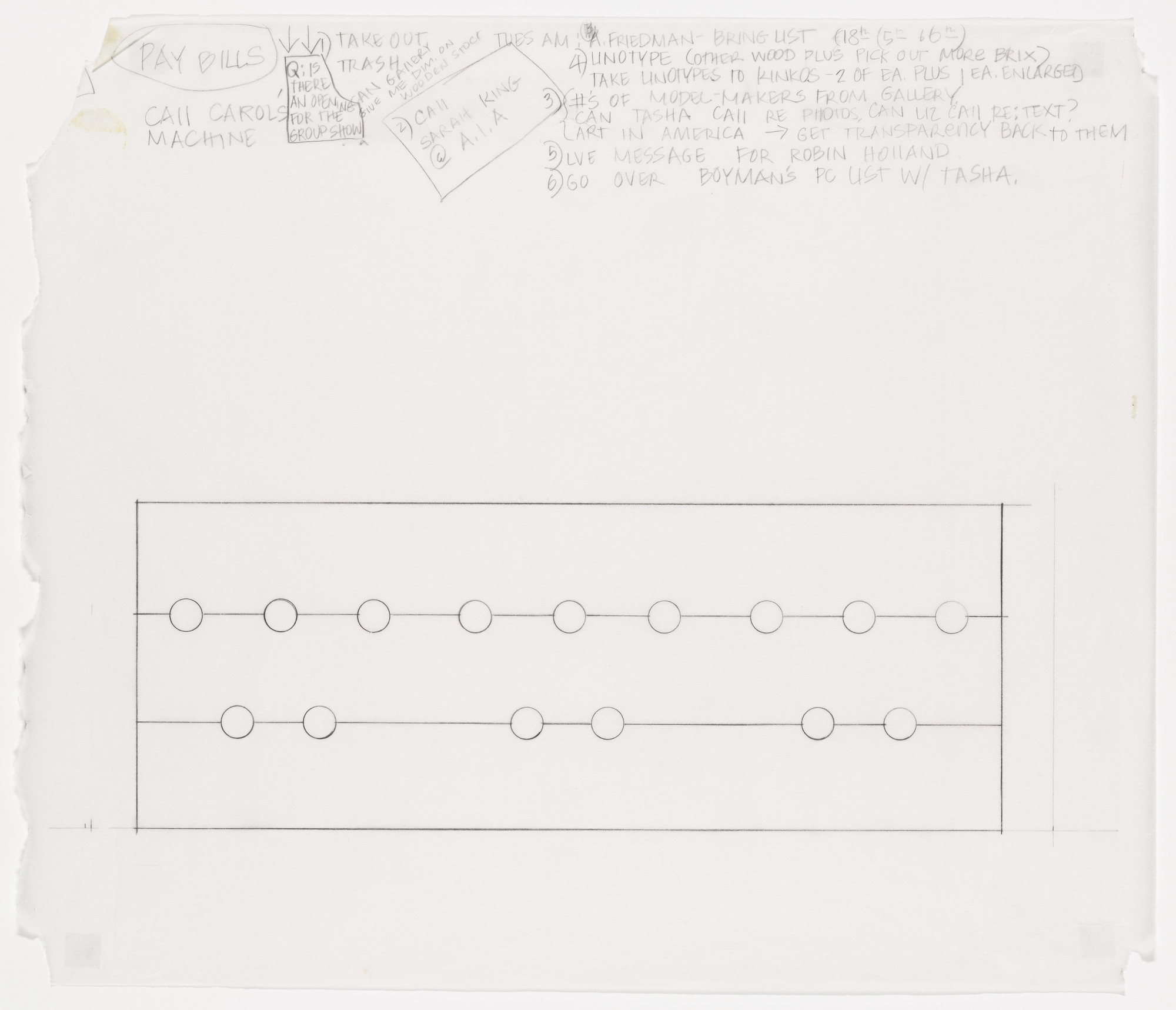 Cady Noland. Untitled from The Tower of Terror Studies