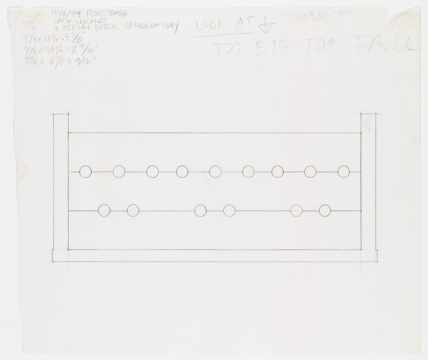 Cady Noland. Untitled from The Tower of Terror Studies. 1994