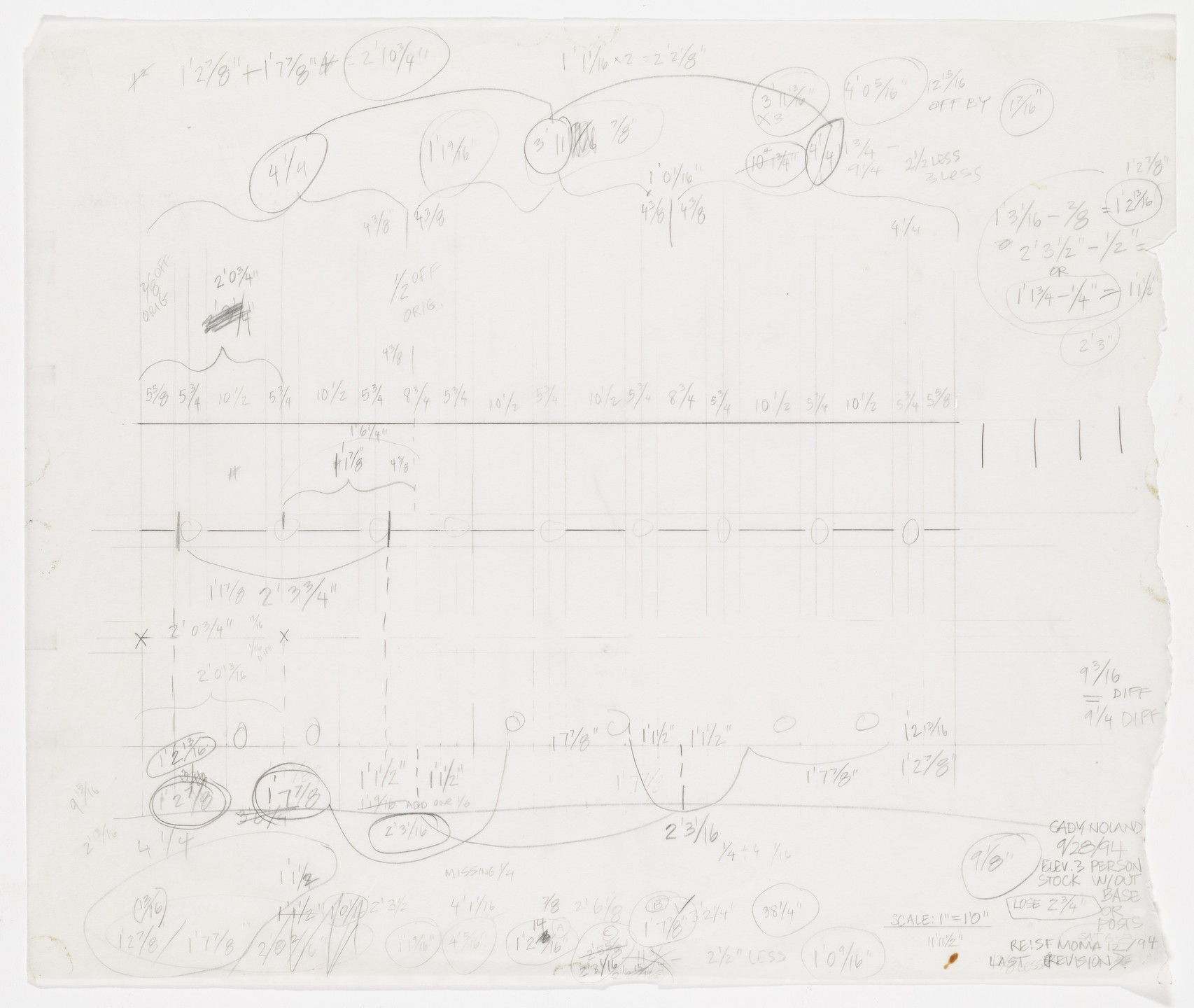 Cady Noland. Untitled from The Tower of Terror Studies. 1994