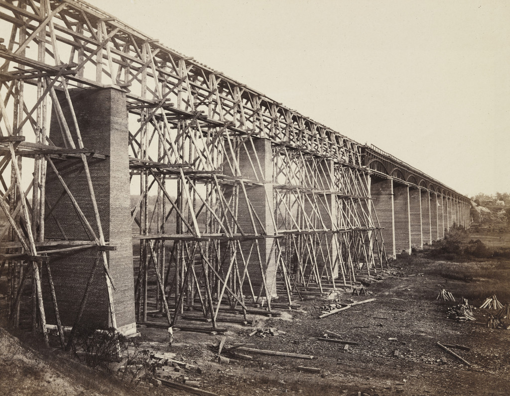 High Bridge crossing the Appomattox, near Farmville (on south side railroad, VA)