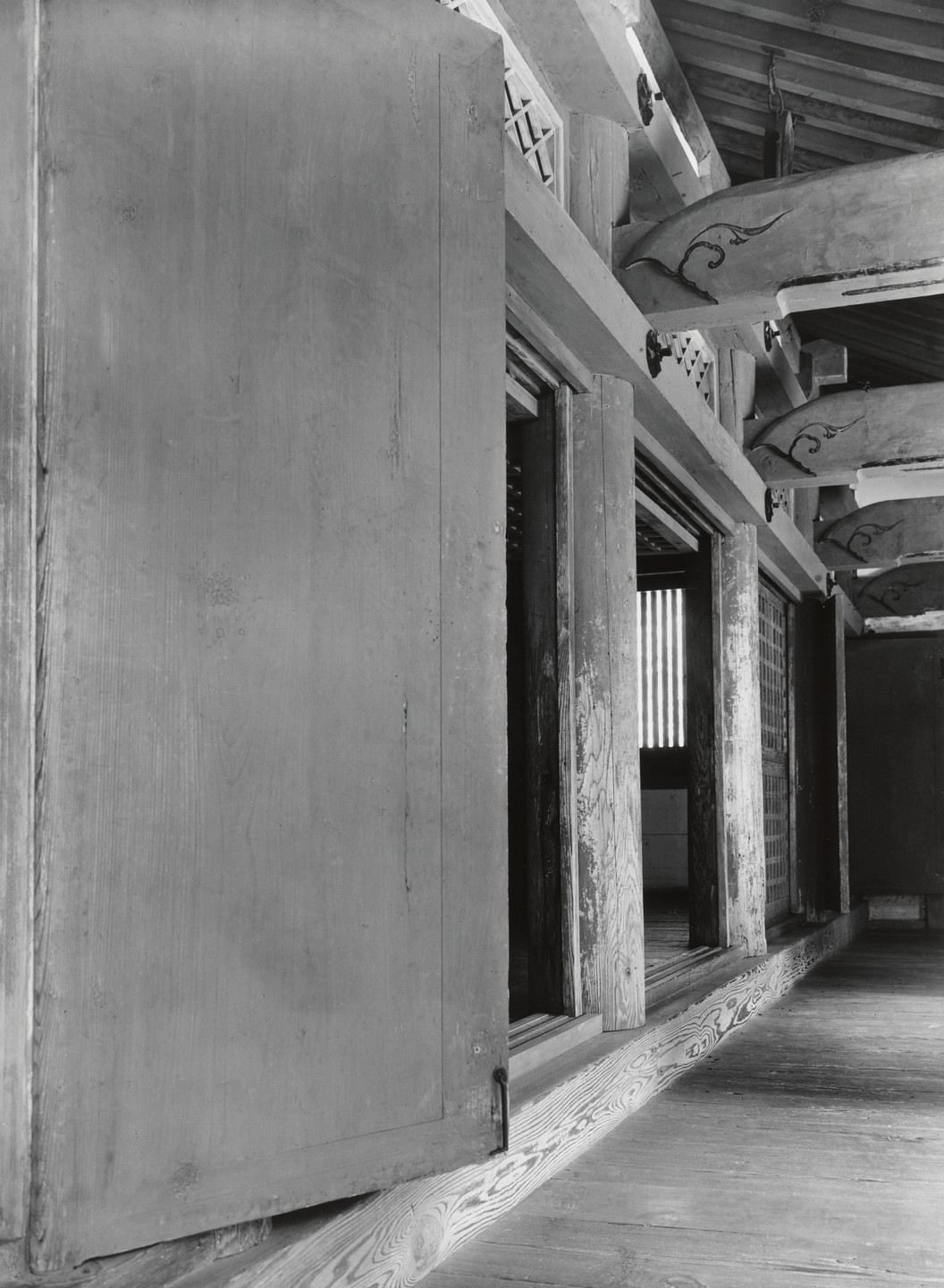 Ken Domon. The Oratory of the Main Hall, The Muro-ji. 1940-54