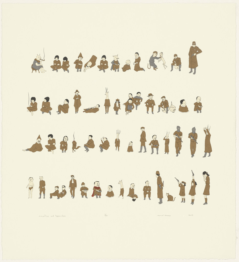 casualties and hypocrites, Marcel Dzama, 2004
