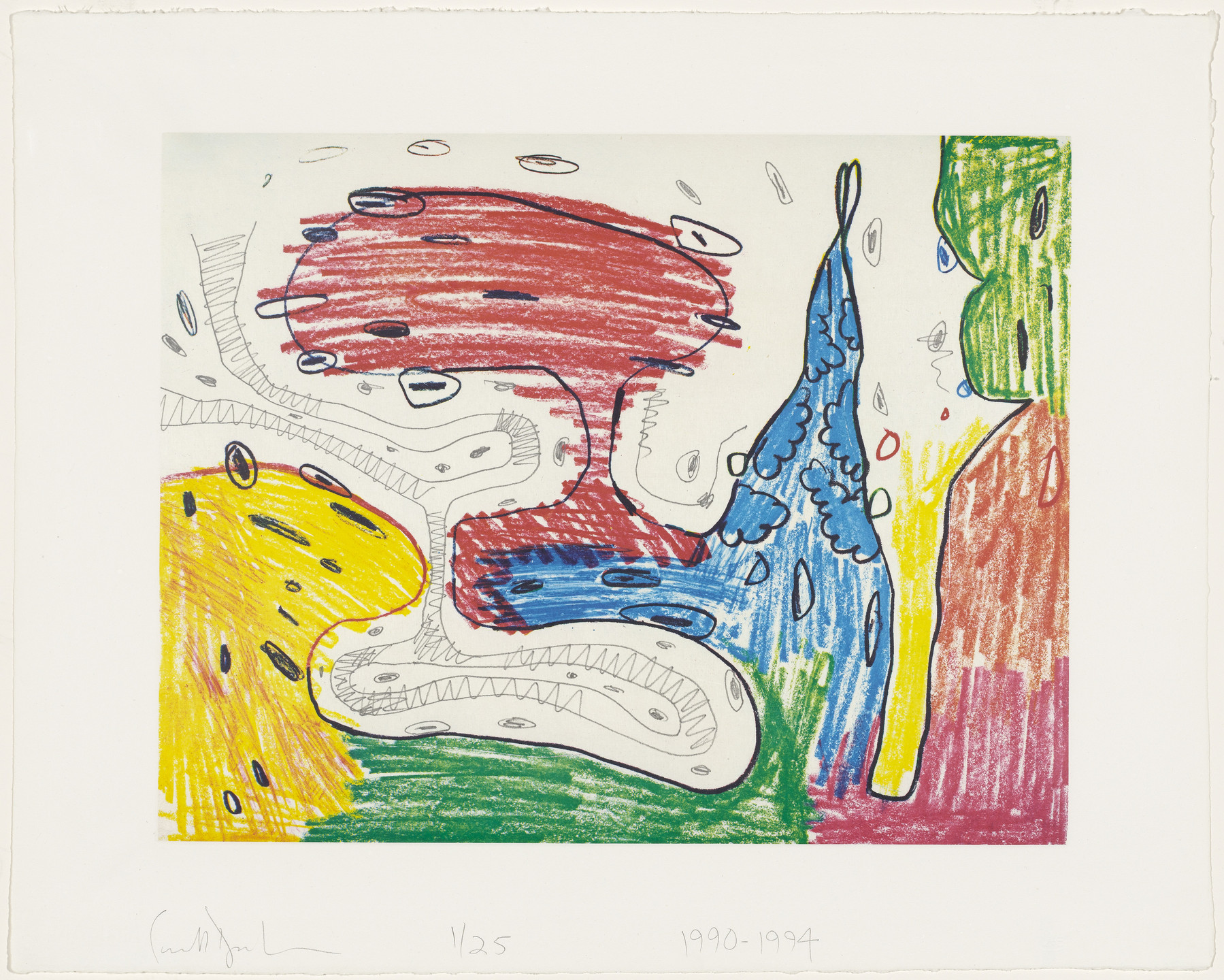 Carroll Dunham. Gamma from Seven Places. 1990-94
