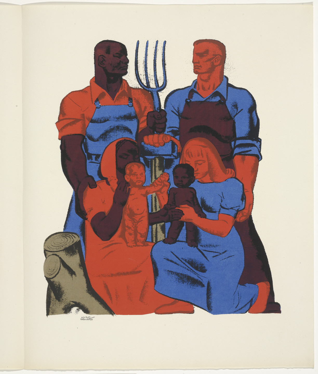 Hugo Gellert. Plate (page 36) from Century of the Common Man. 1943