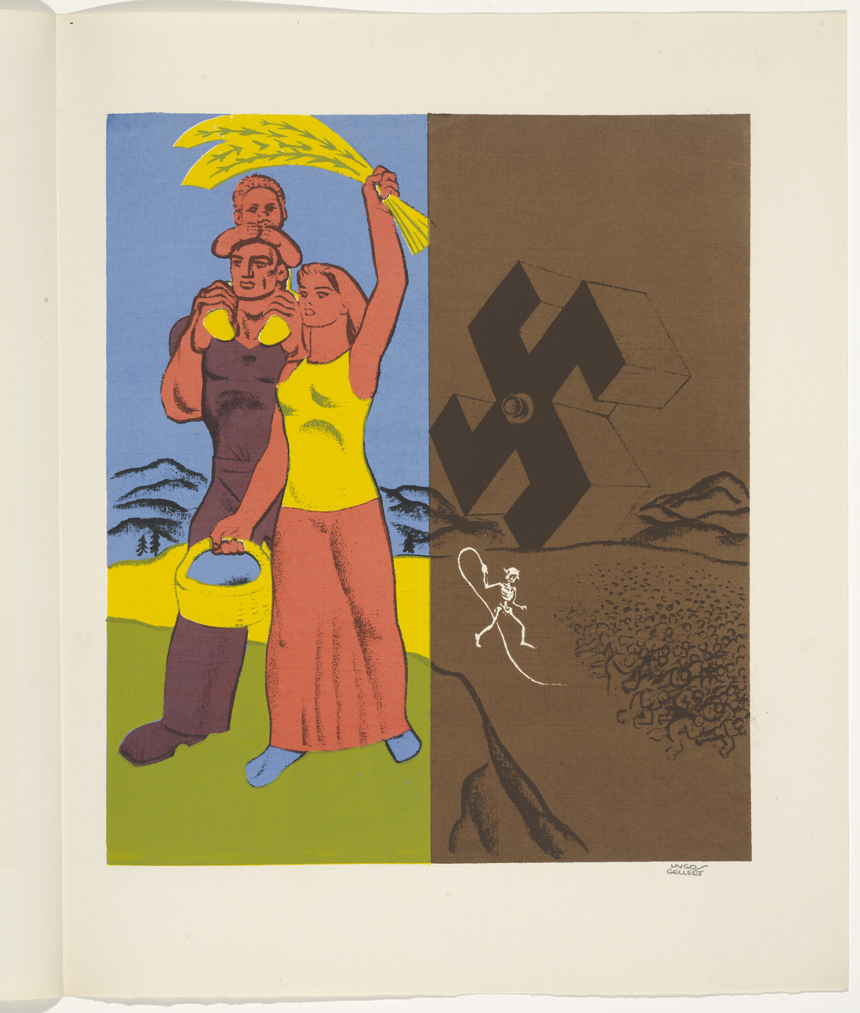 Hugo Gellert. Plate (page12) from Century of the Common Man. 1943